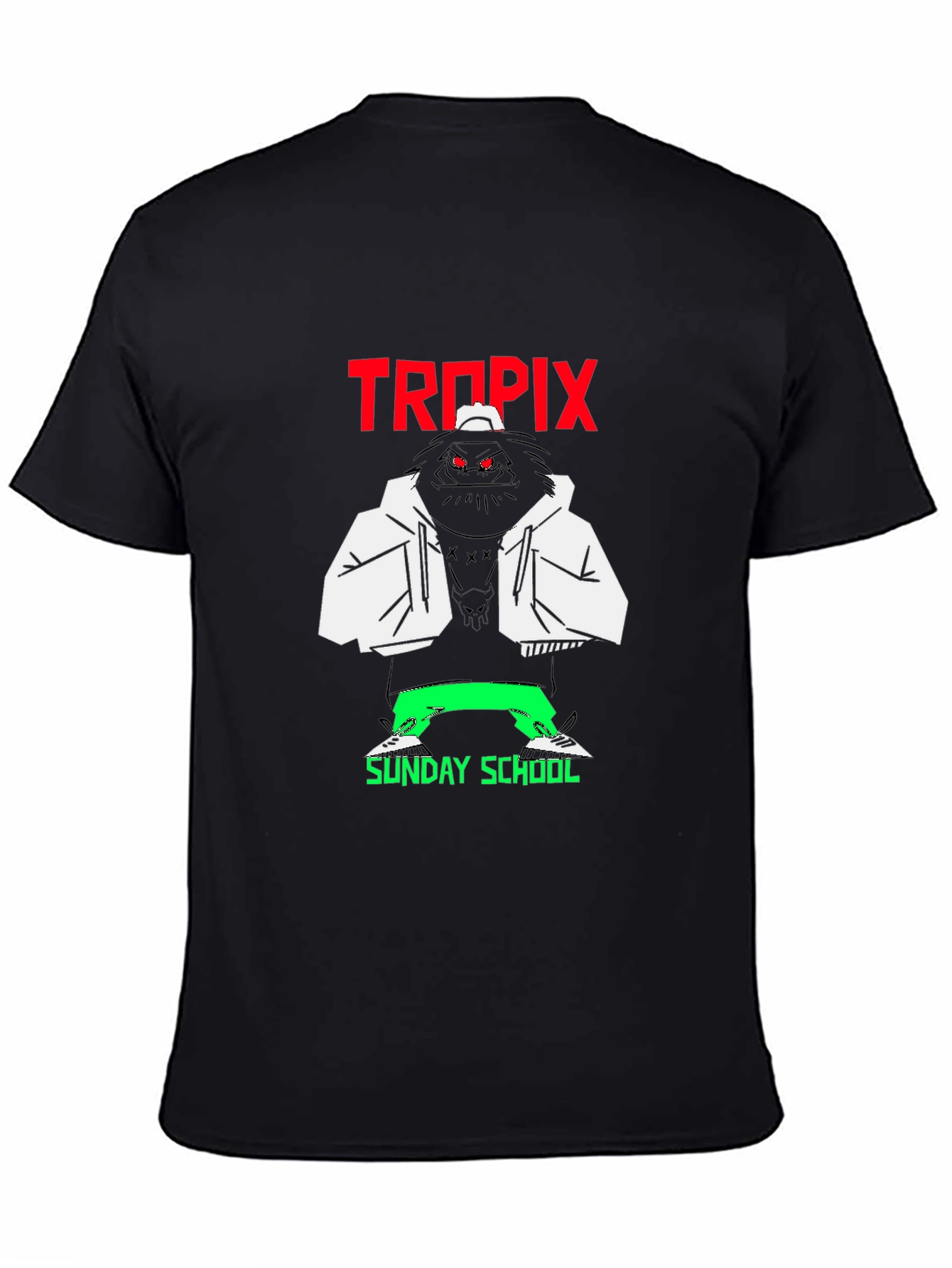 Tropix Sunday School Graphic T-Shirt - Black