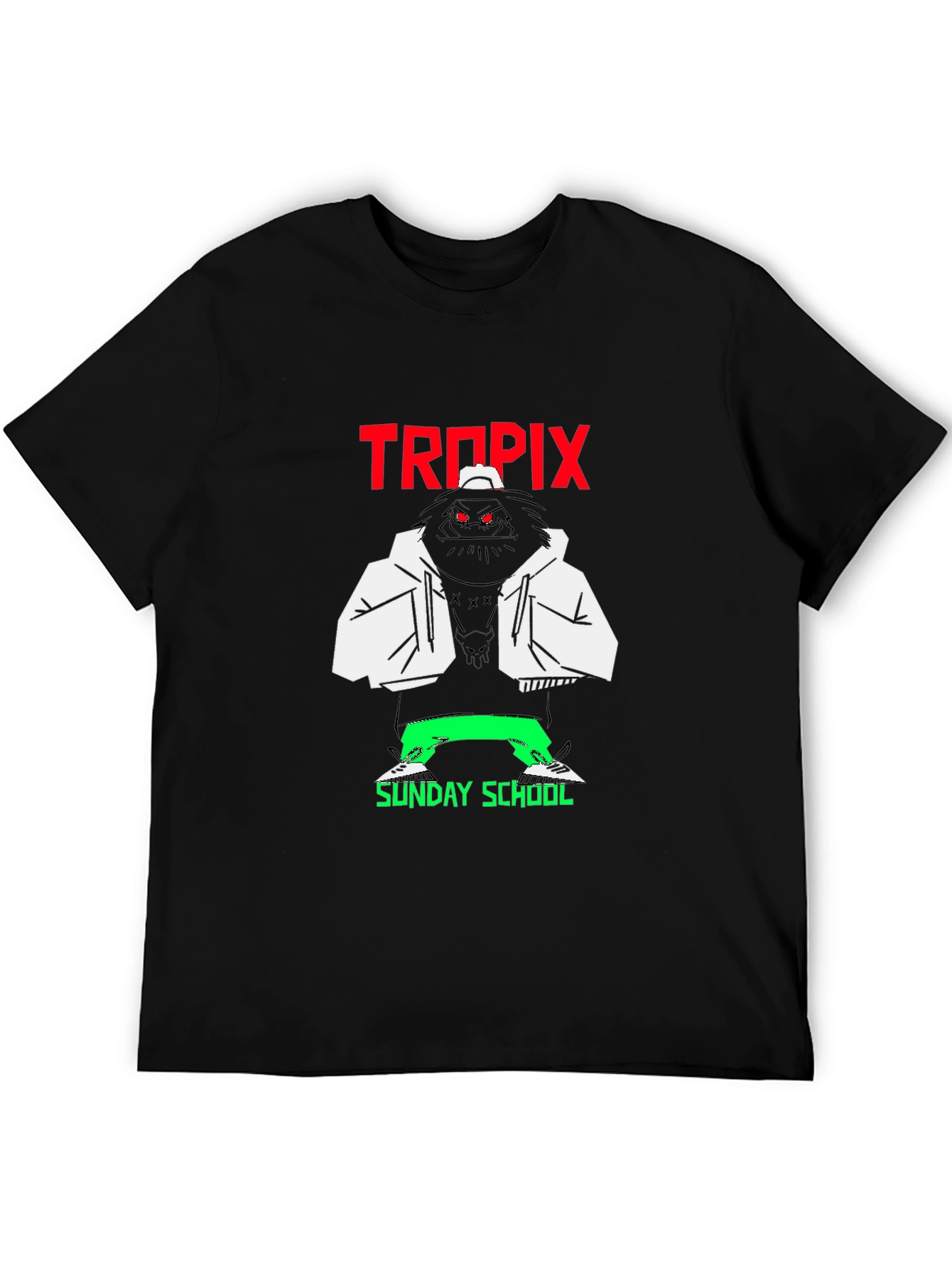 Tropix Sunday School Graphic T-Shirt - Black