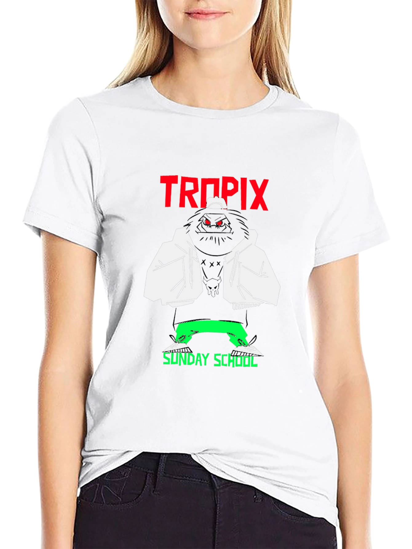 Tropix Sunday School Graphic T-Shirt - Black
