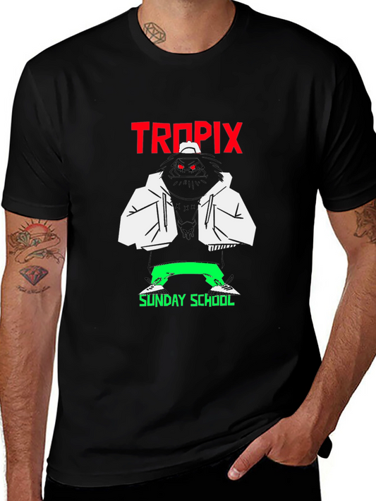 Tropix Sunday School Graphic T-Shirt - Black