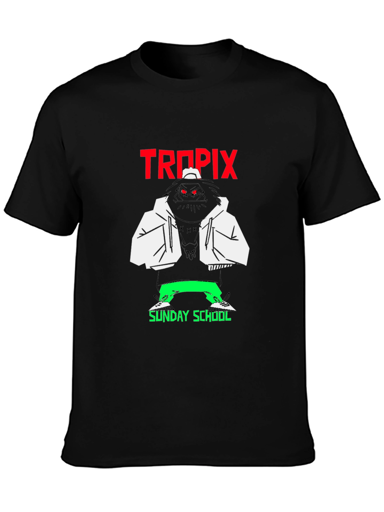 Tropix Sunday School Graphic T-Shirt - Black