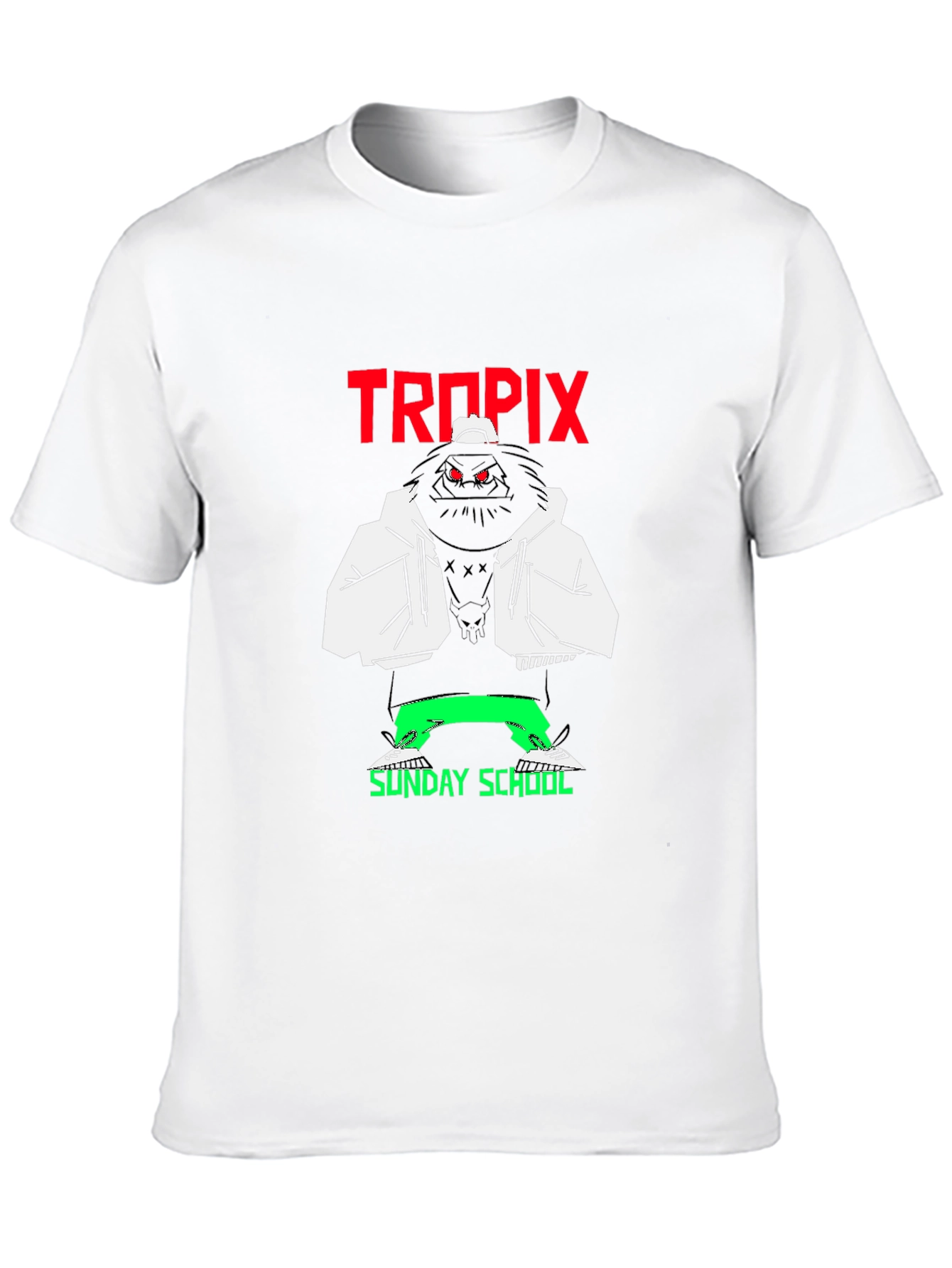 Tropix Sunday School Graphic T-Shirt - Black