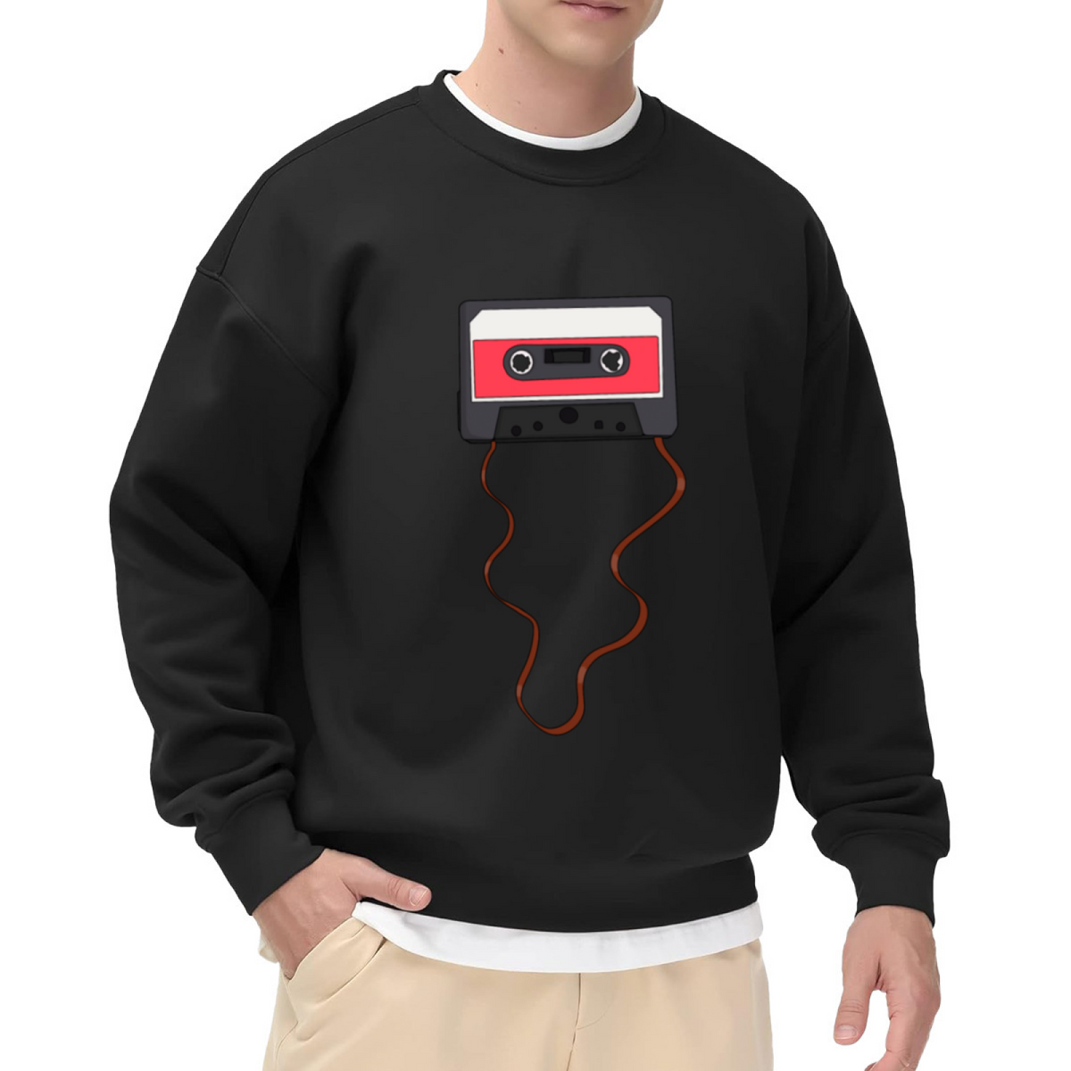 Retro Cassette Tape Music Graphic ԲÁìÎÀÒÂ - Unique Design Pullover Sweatshirt