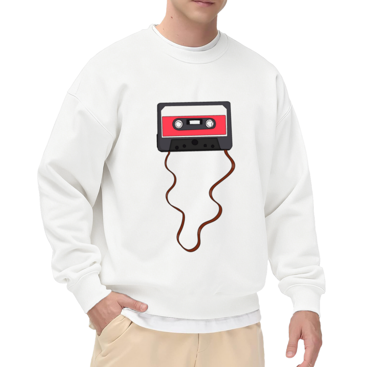 Retro Cassette Tape Music Graphic ԲÁìÎÀÒÂ - Unique Design Pullover Sweatshirt