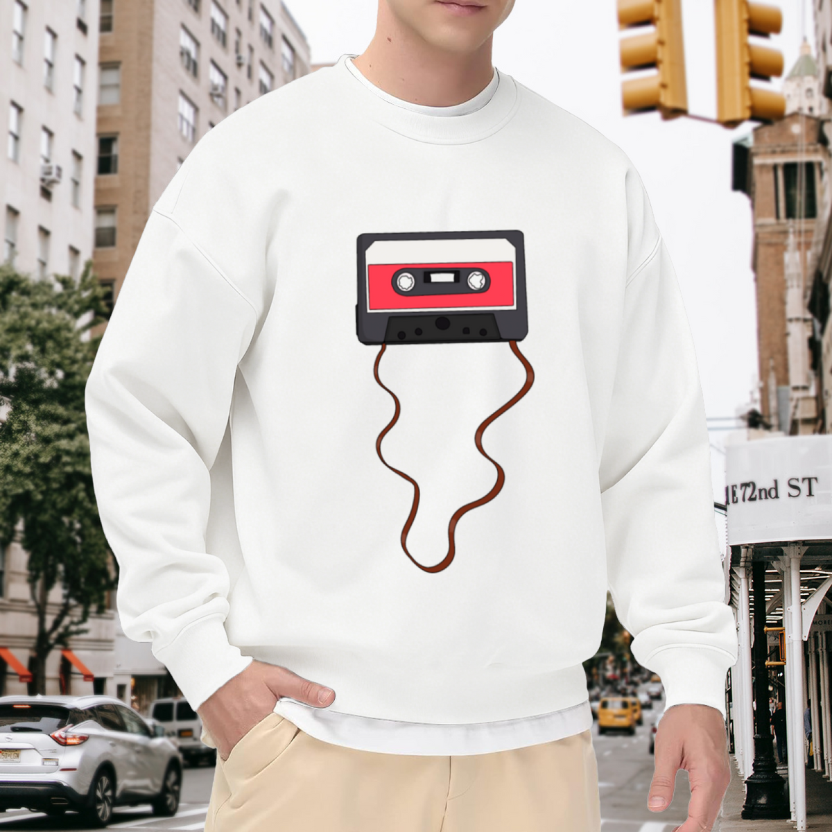 Retro Cassette Tape Music Graphic ԲÁìÎÀÒÂ - Unique Design Pullover Sweatshirt