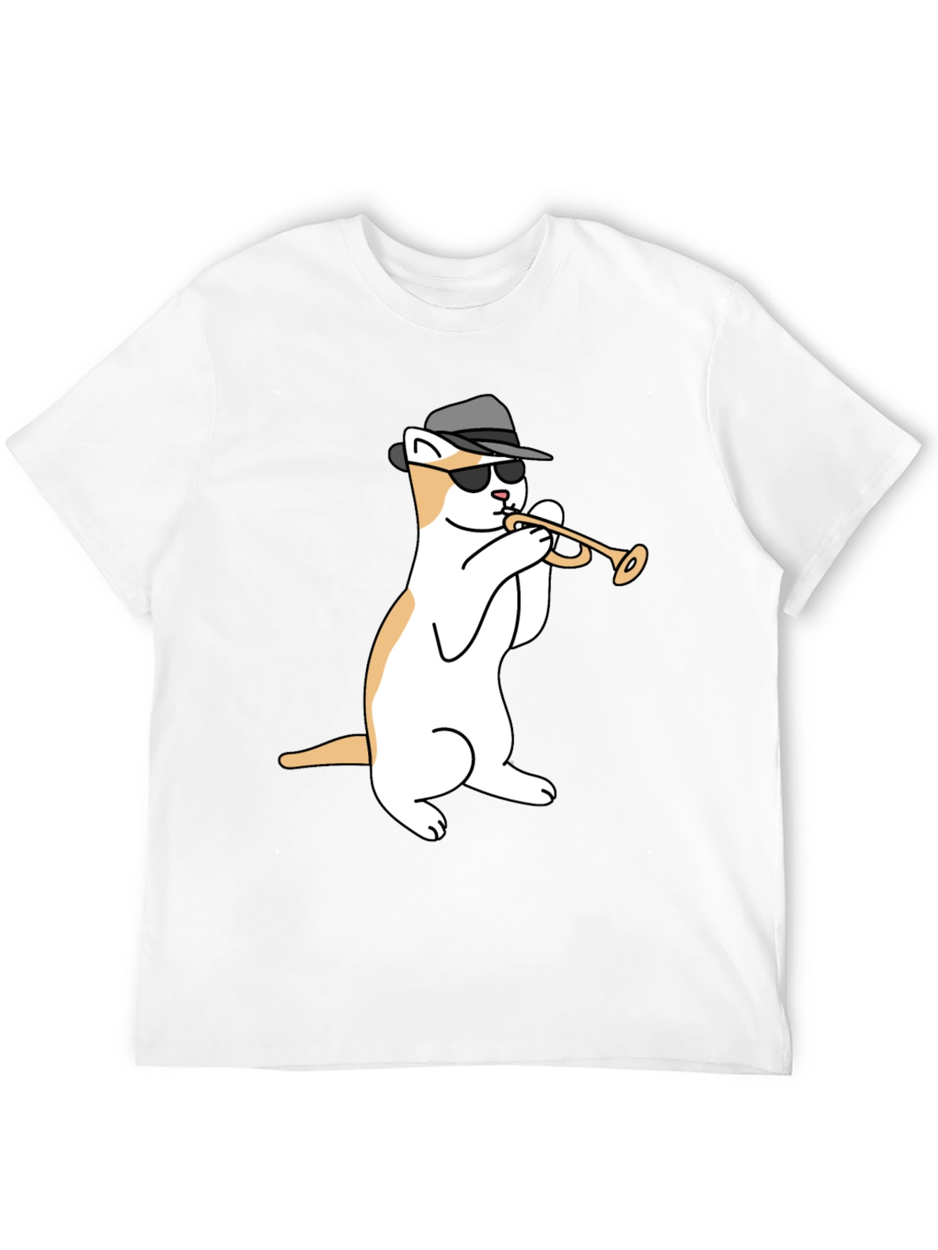 Cool Cat Trumpet Black T-Shirt