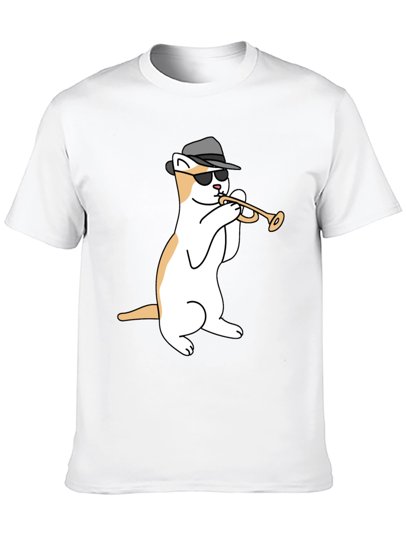 Cool Cat Trumpet Black T-Shirt