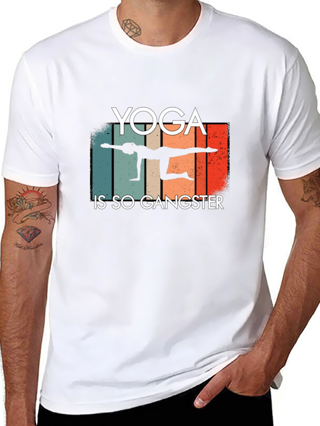 Yoga is so Gangster Black Graphic Tee