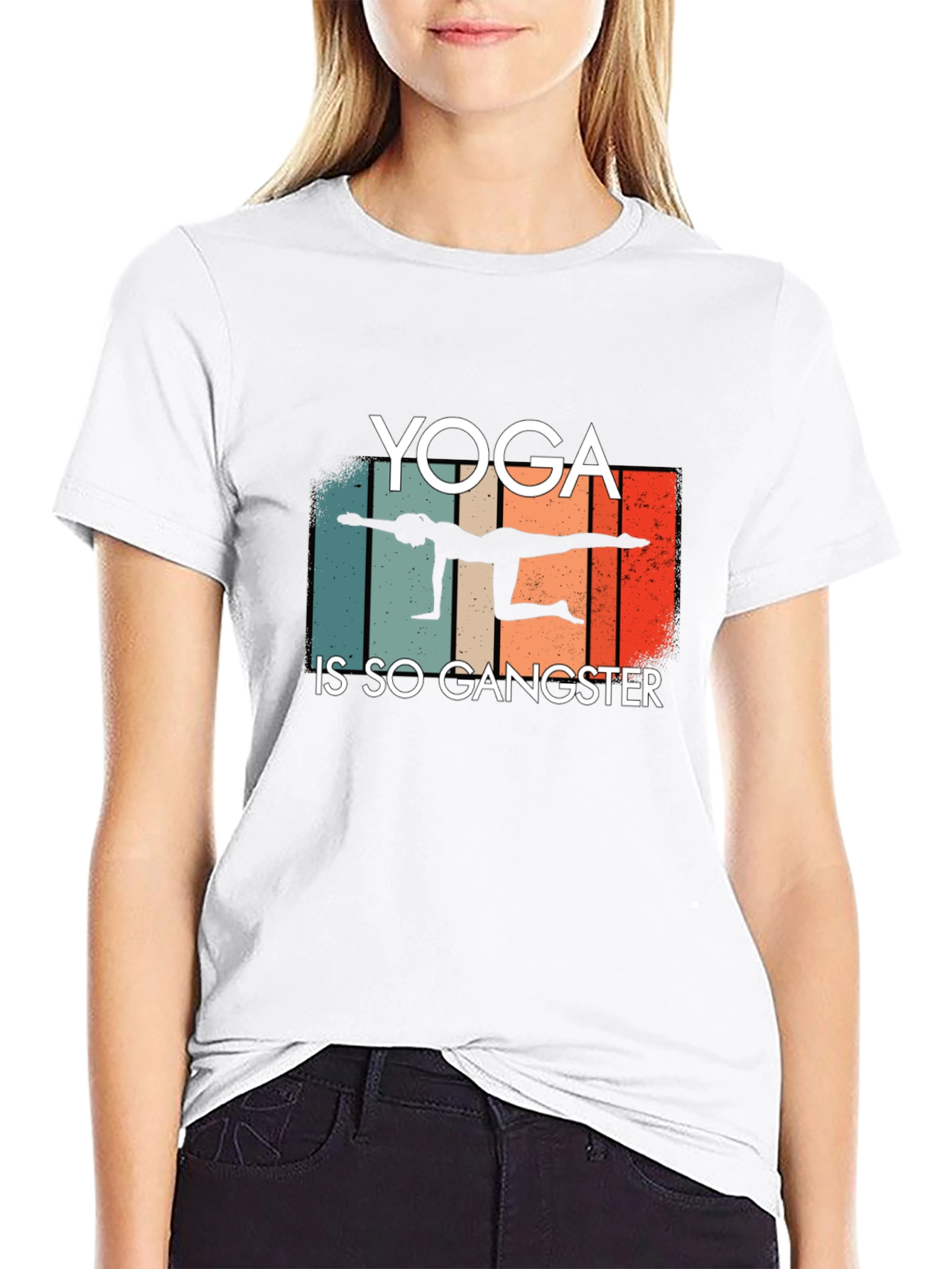 Yoga is so Gangster Black Graphic Tee