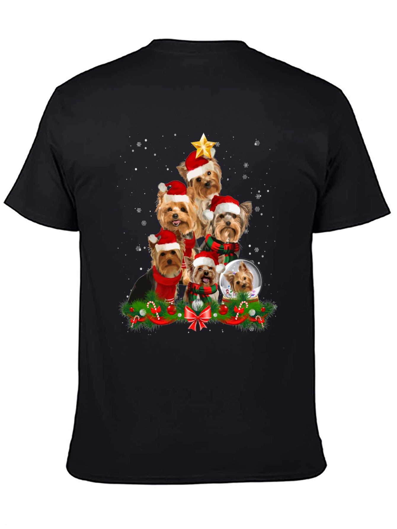 Yorkie Christmas Tree T-Shirt