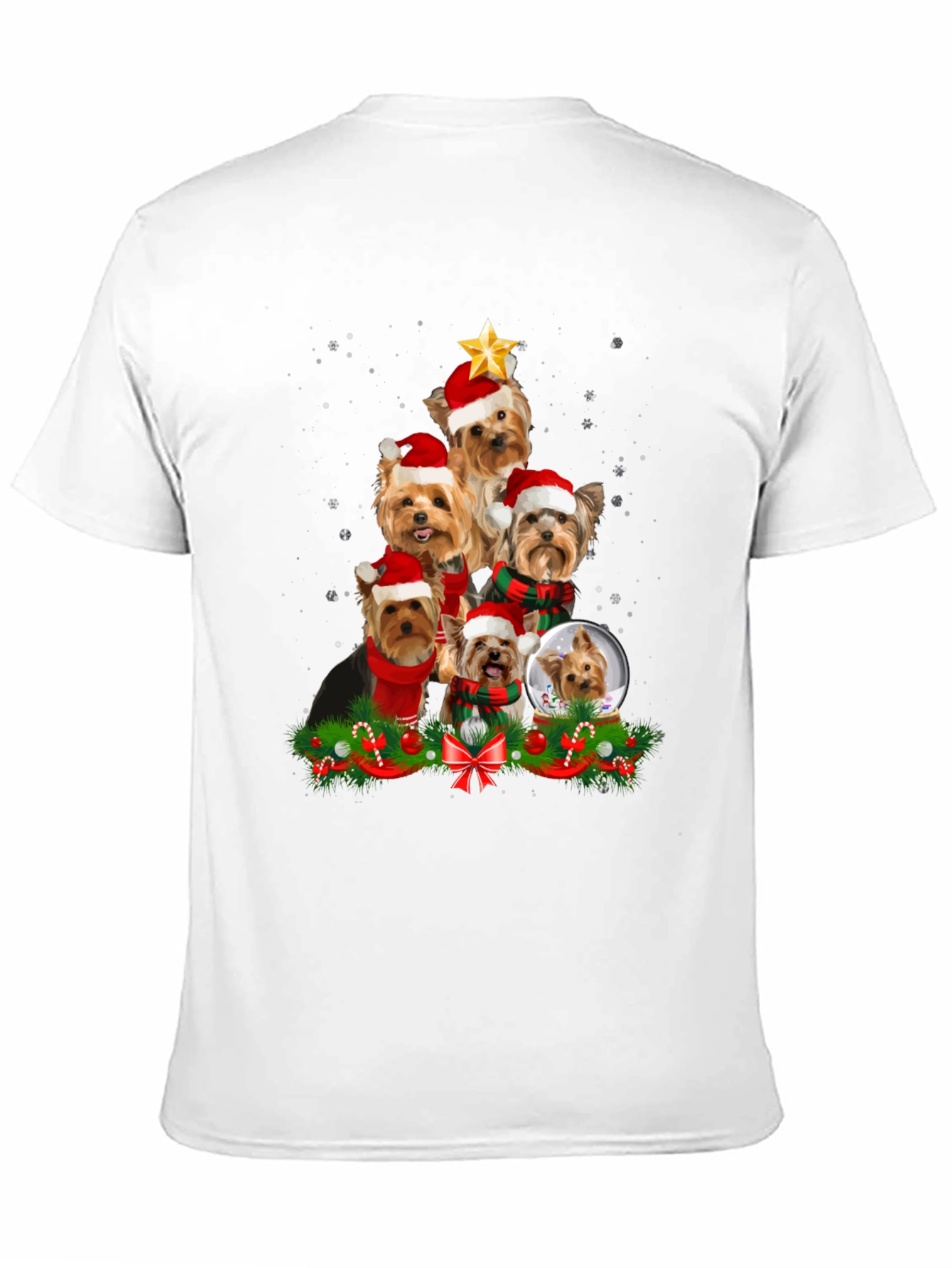 Yorkie Christmas Tree T-Shirt