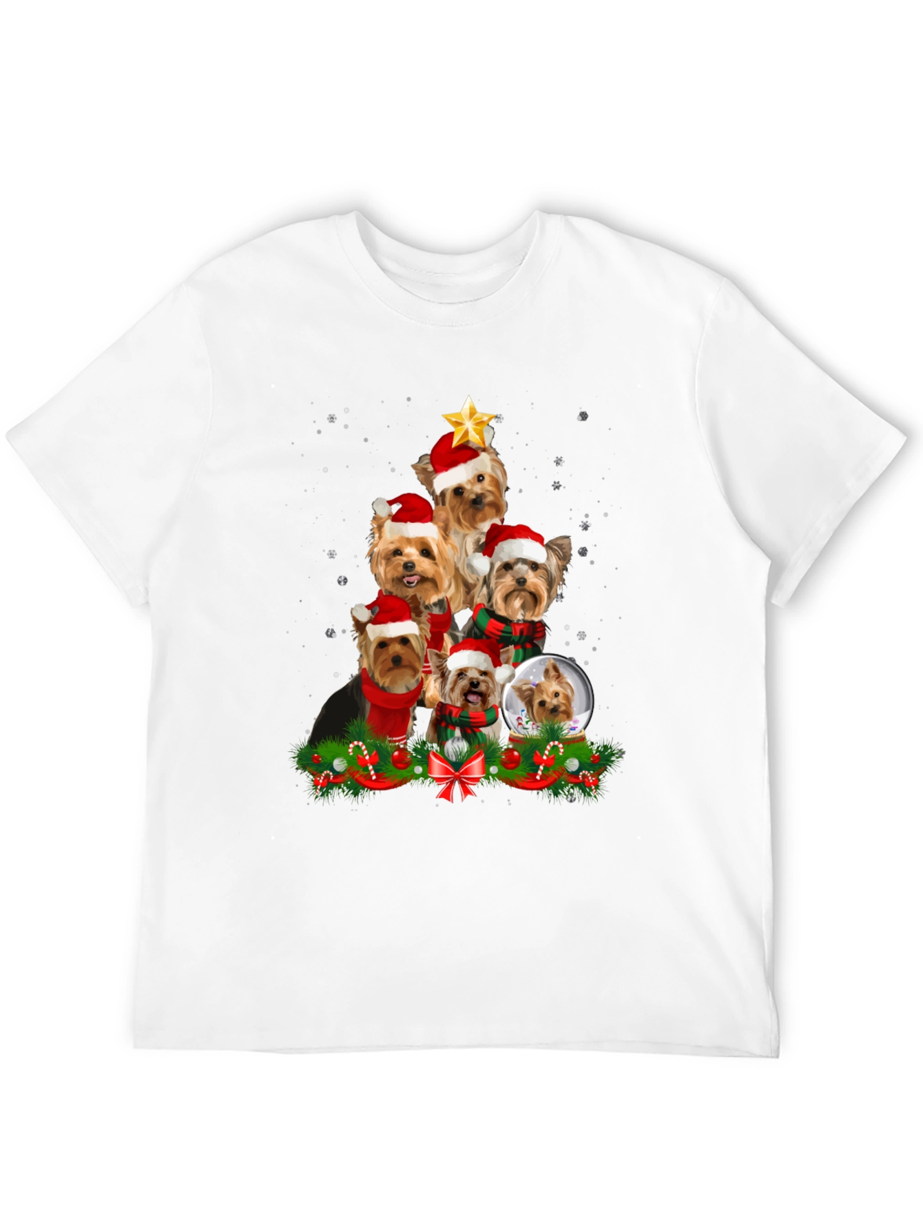 Yorkie Christmas Tree T-Shirt
