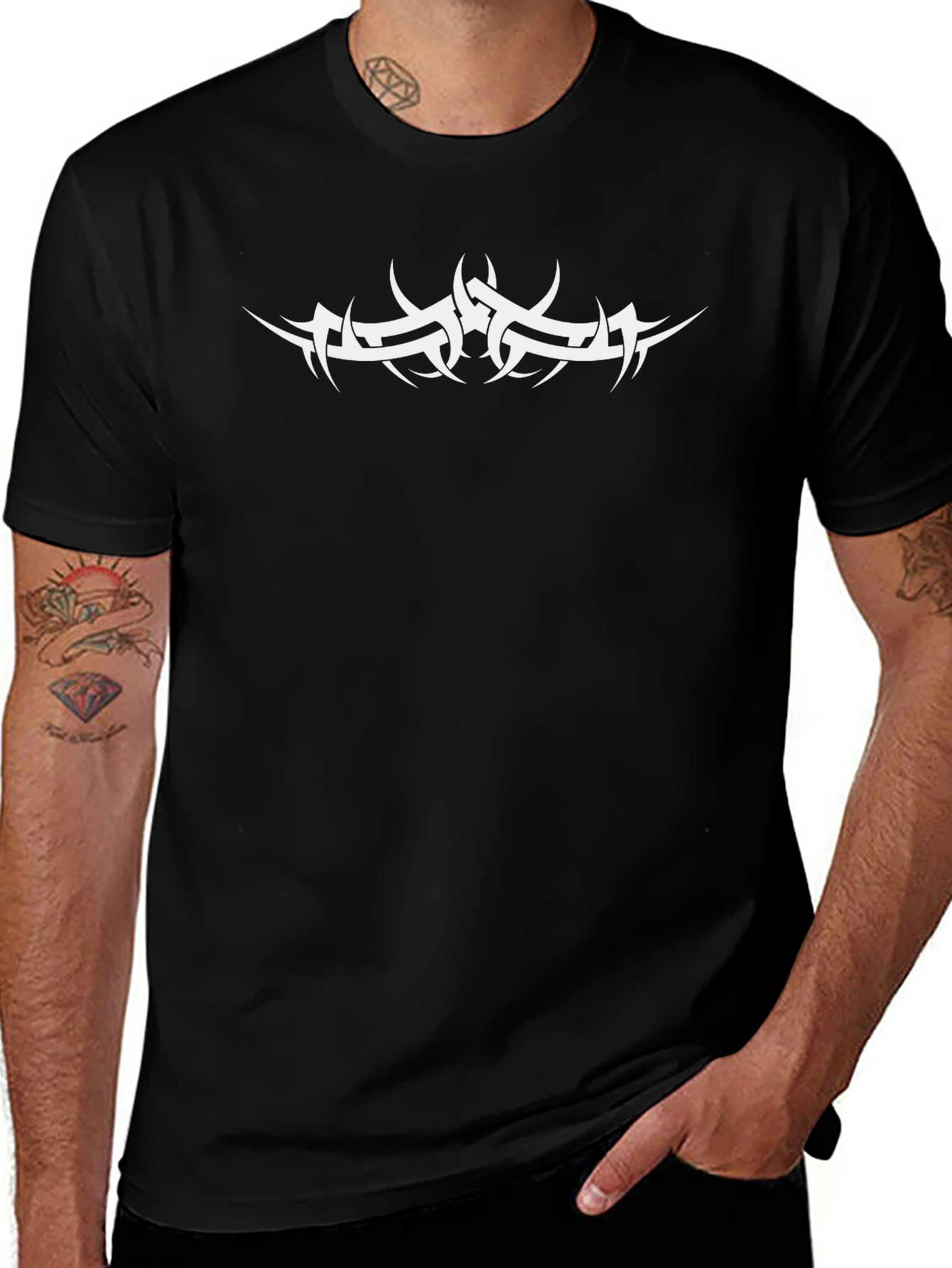 Tribal Graphic Black T-Shirt