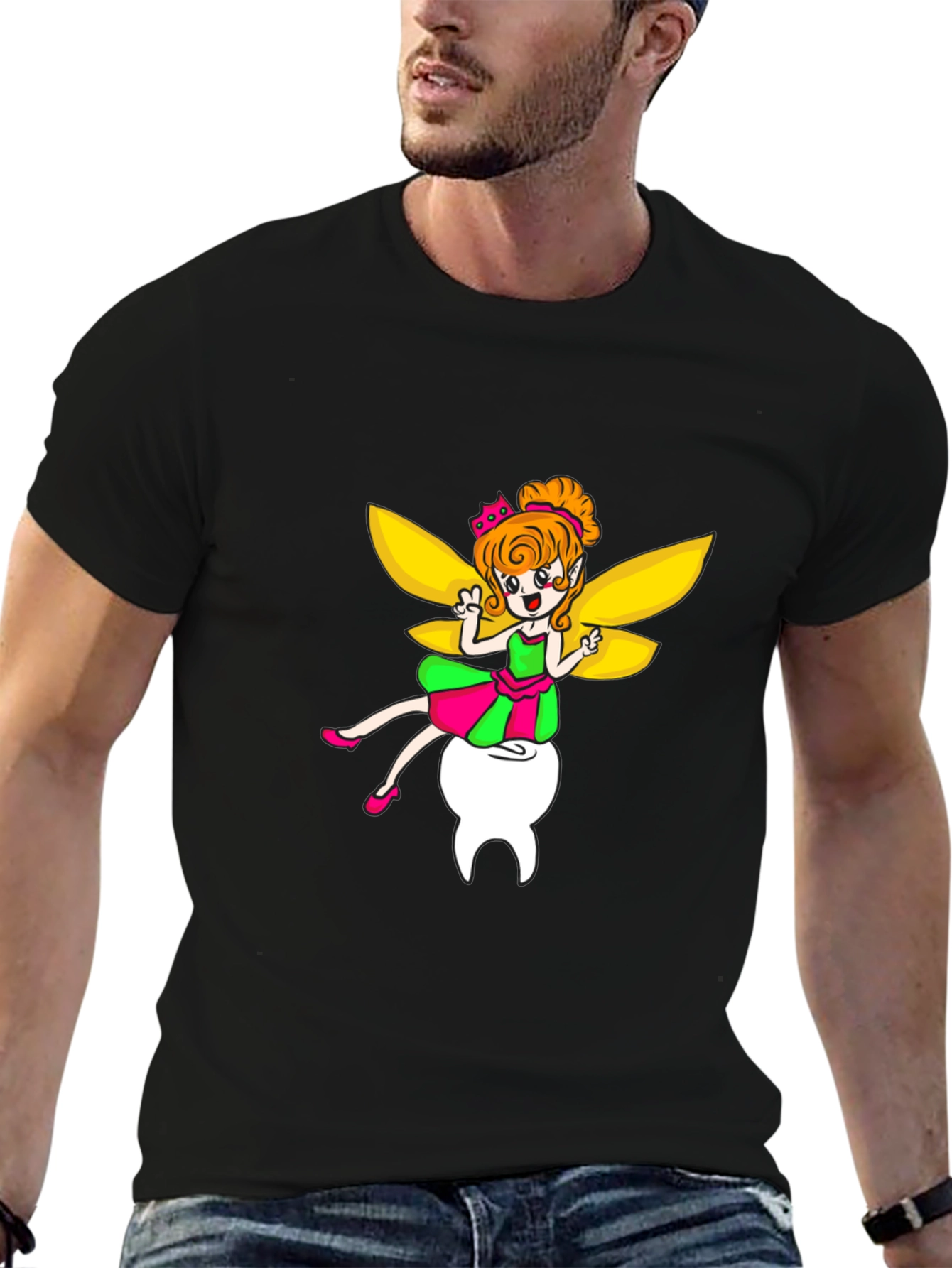 Tooth Fairy Graphic Tee - Unisex Black T-Shirt