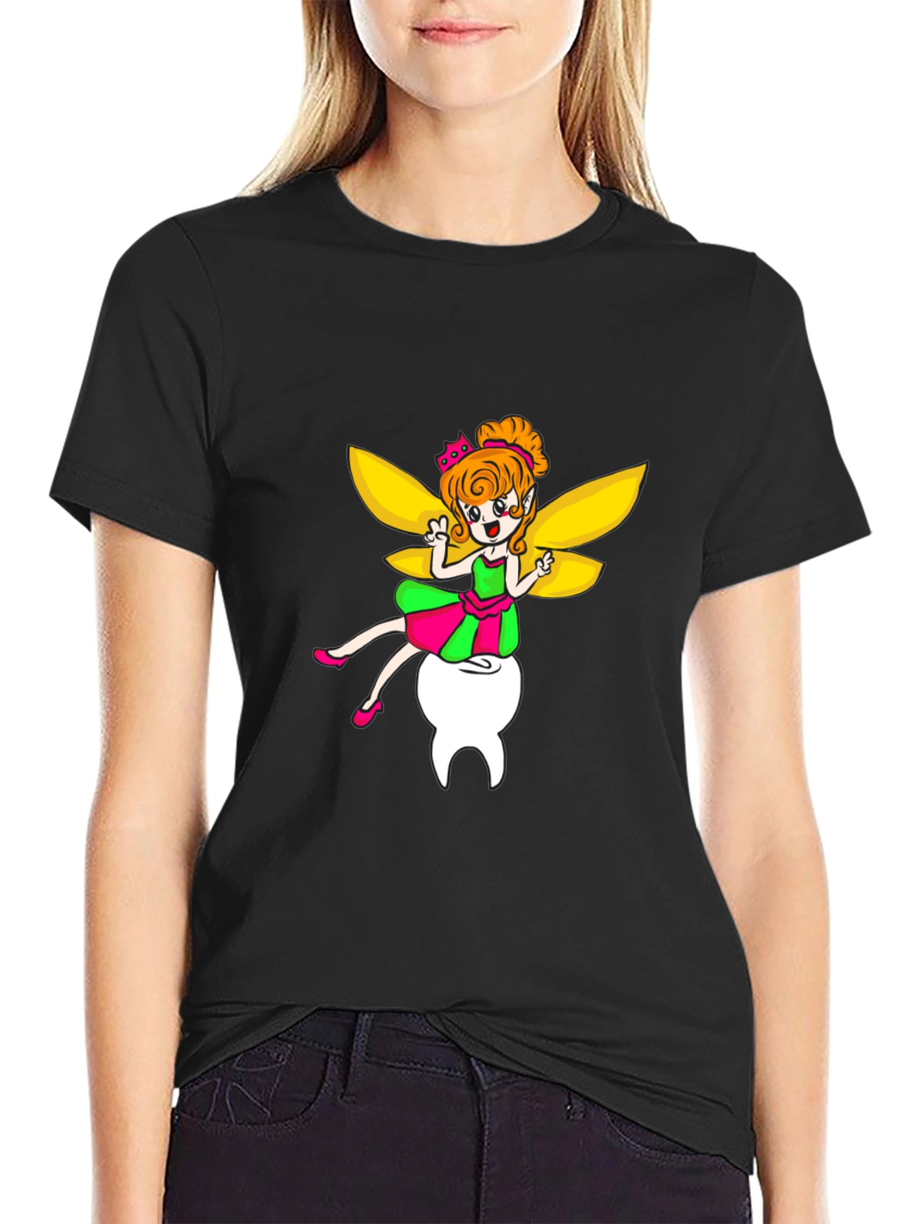 Tooth Fairy Graphic Tee - Unisex Black T-Shirt