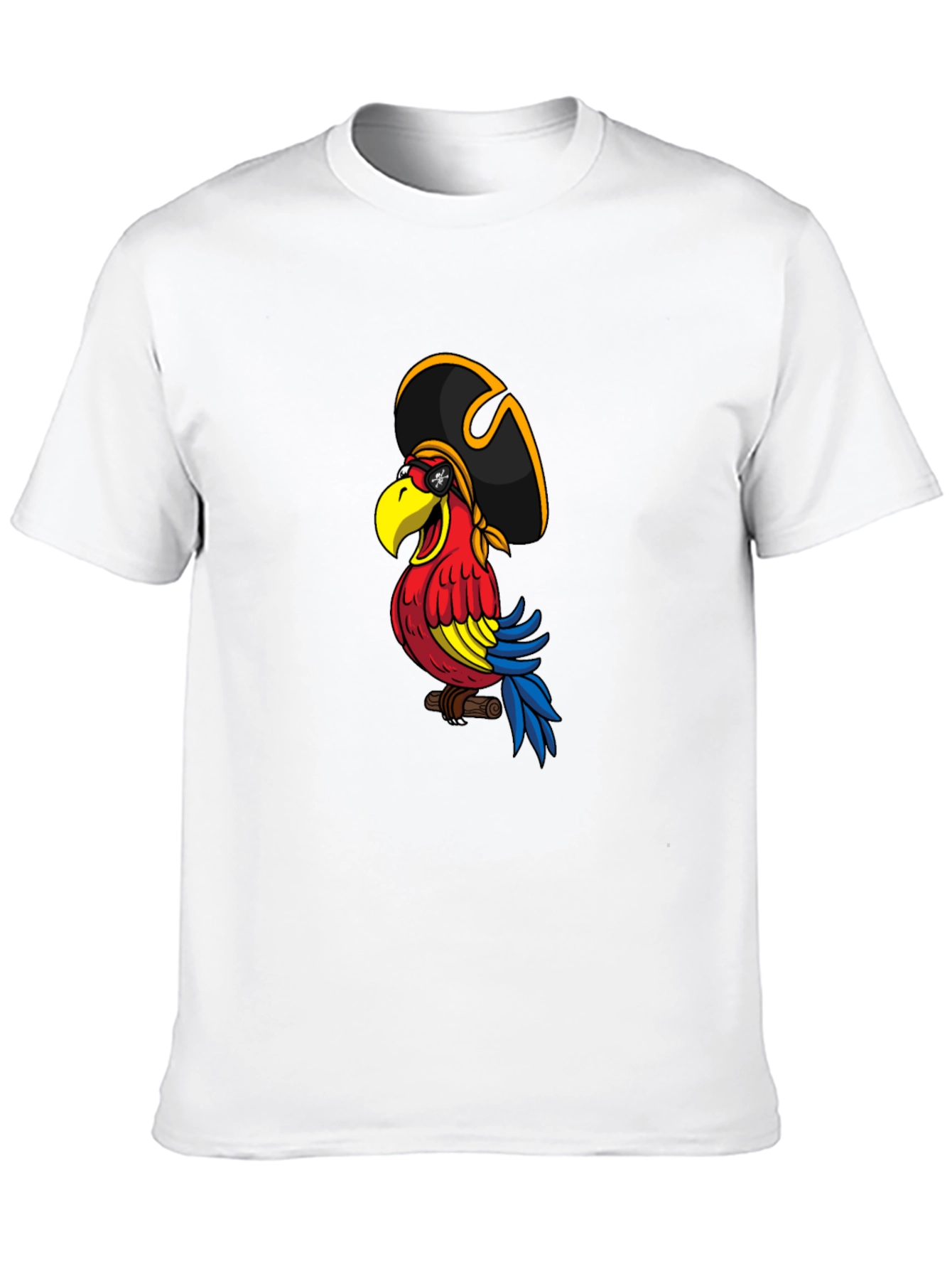 Pirate Parrot Graphic Tee - Mens Black T-Shirt