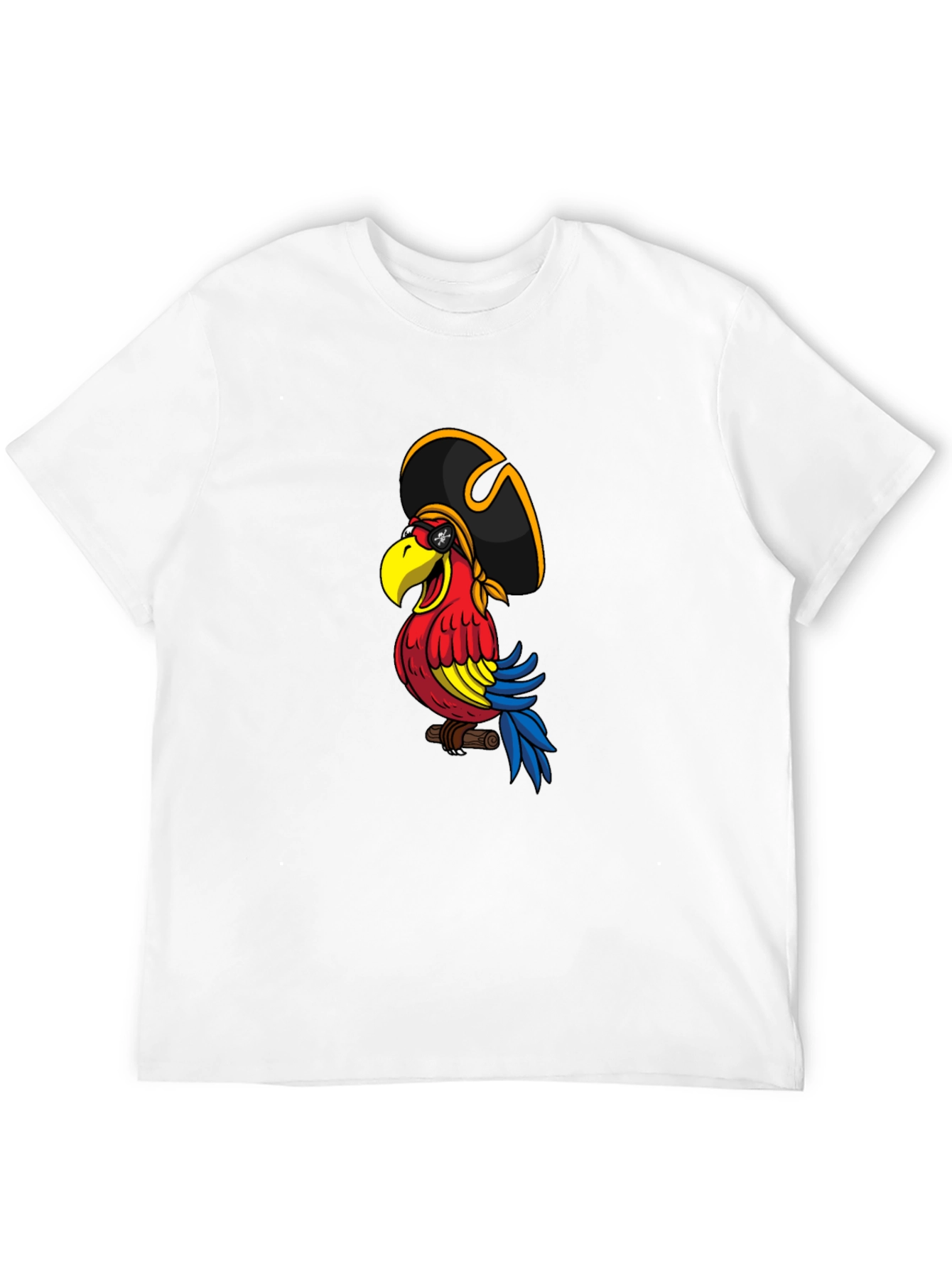 Pirate Parrot Graphic Tee - Mens Black T-Shirt