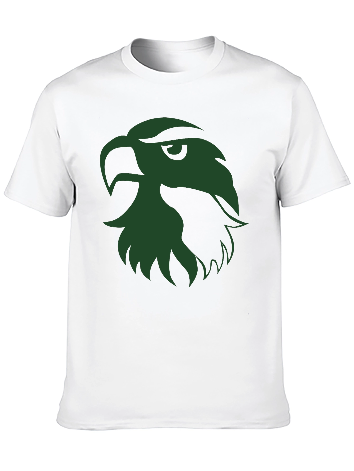 Black T-Shirt with Green Eagle Head Graphic