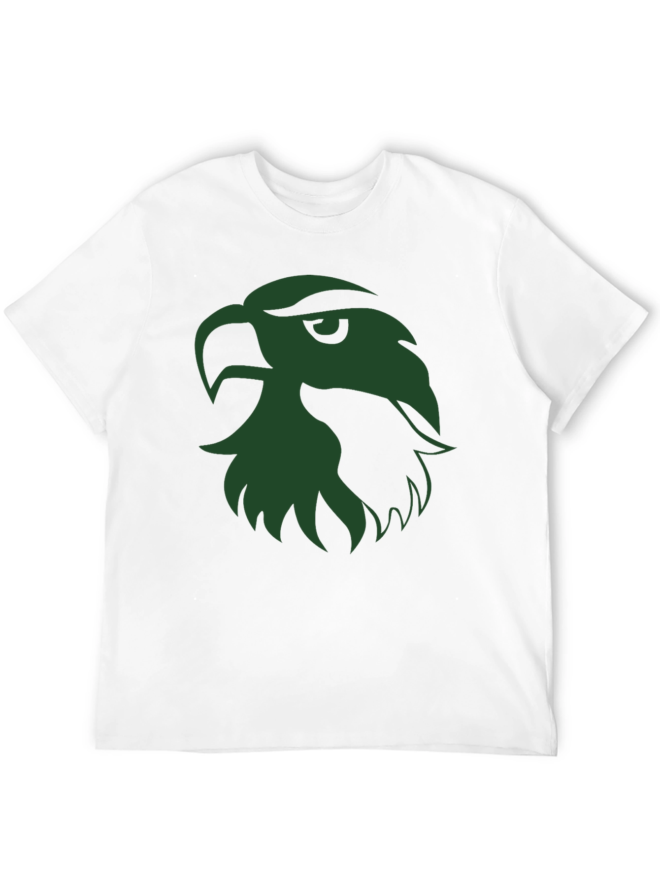 Black T-Shirt with Green Eagle Head Graphic