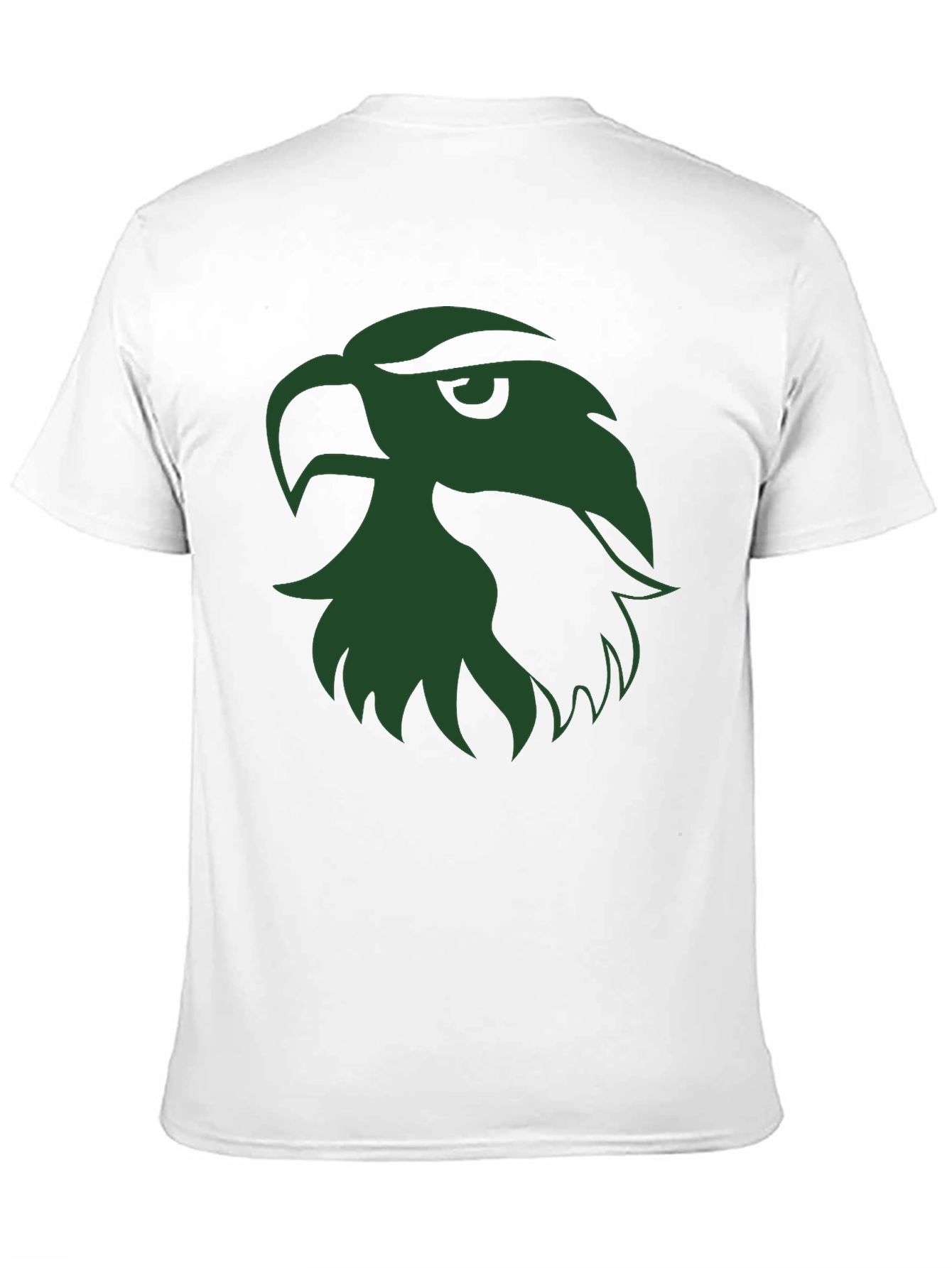 Black T-Shirt with Green Eagle Head Graphic