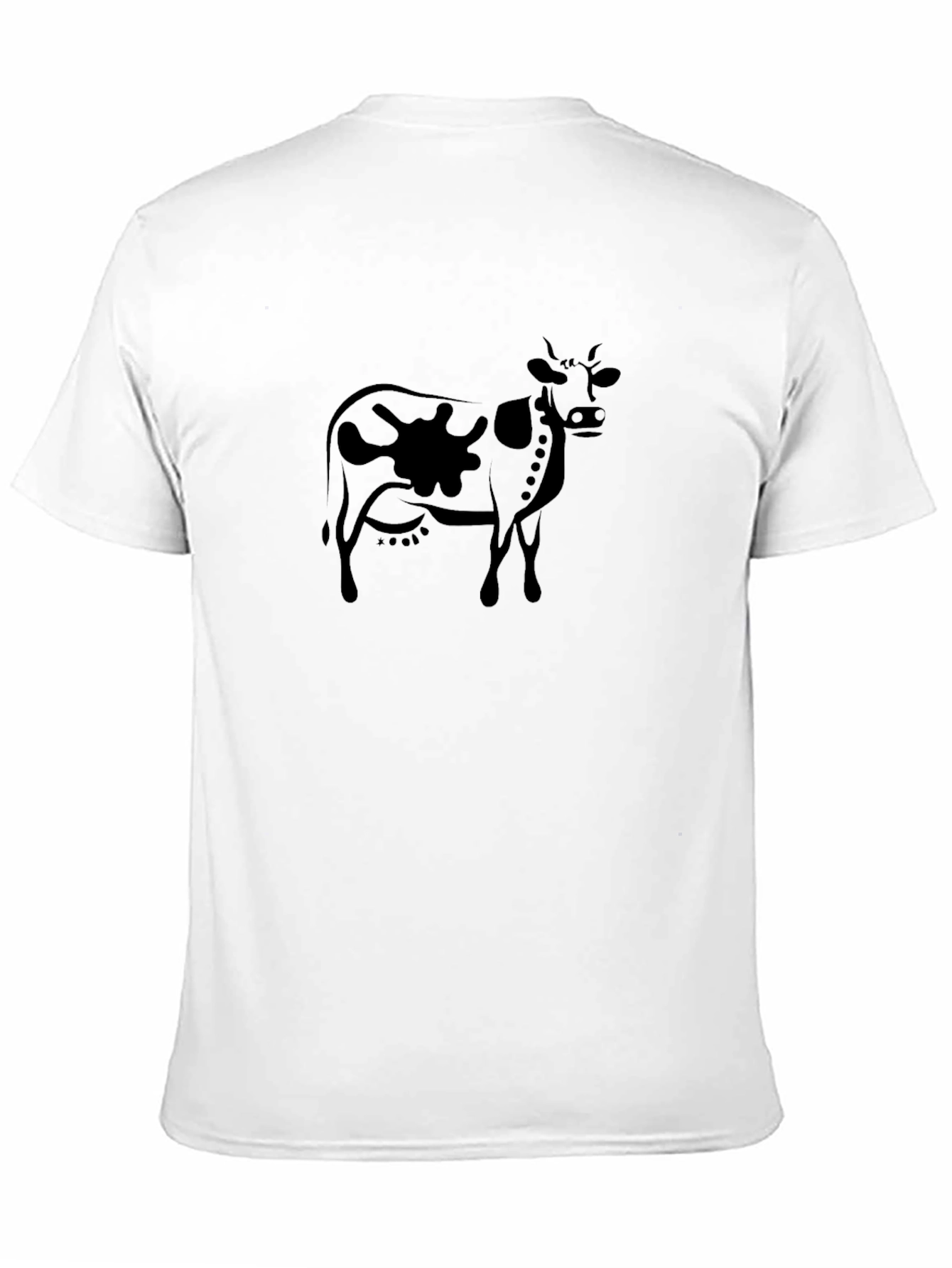 Cow Graphic Tee - Black Casual T-Shirt