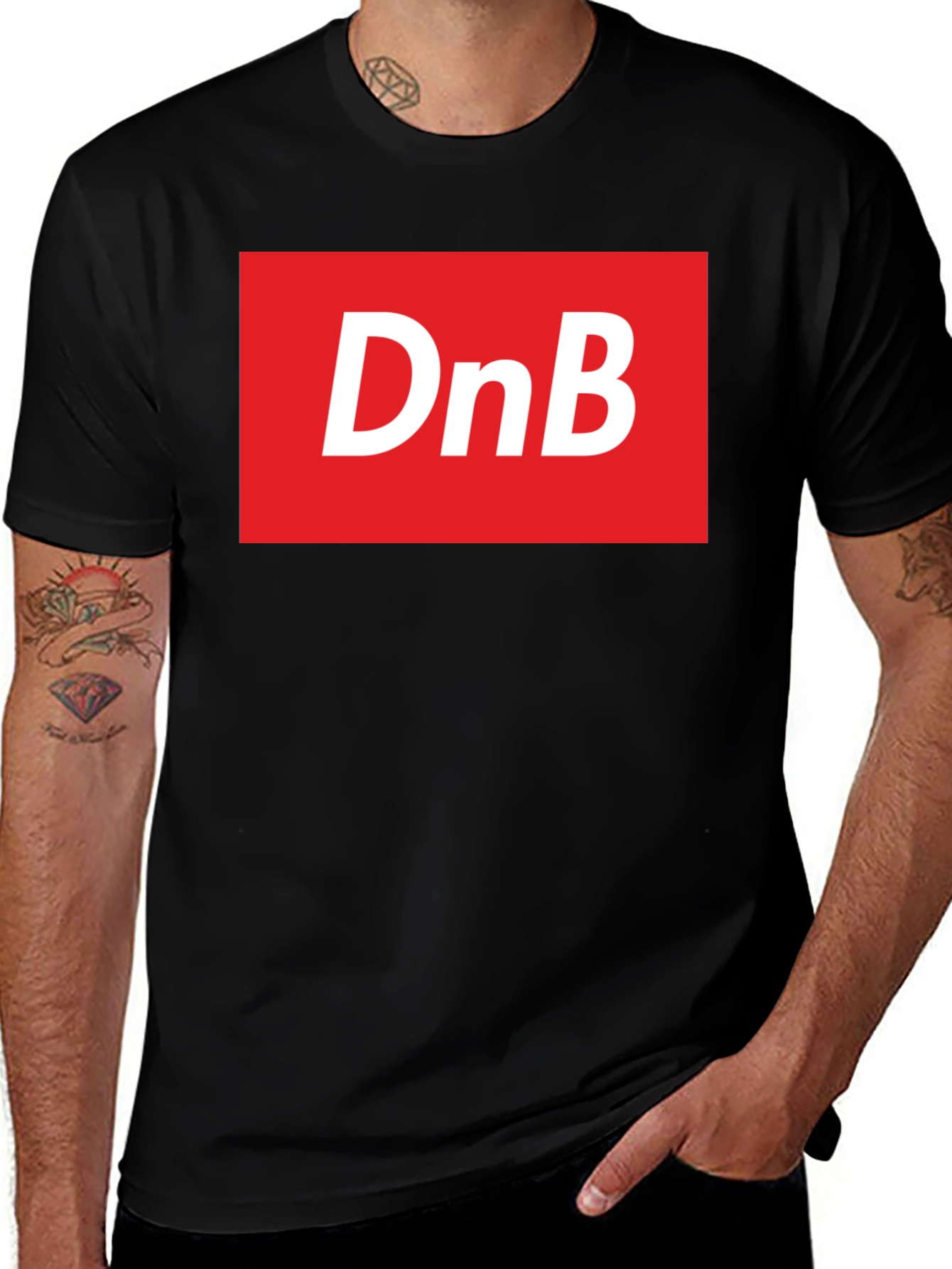 DnB Logo Black T-Shirt - Music Fan Apparel