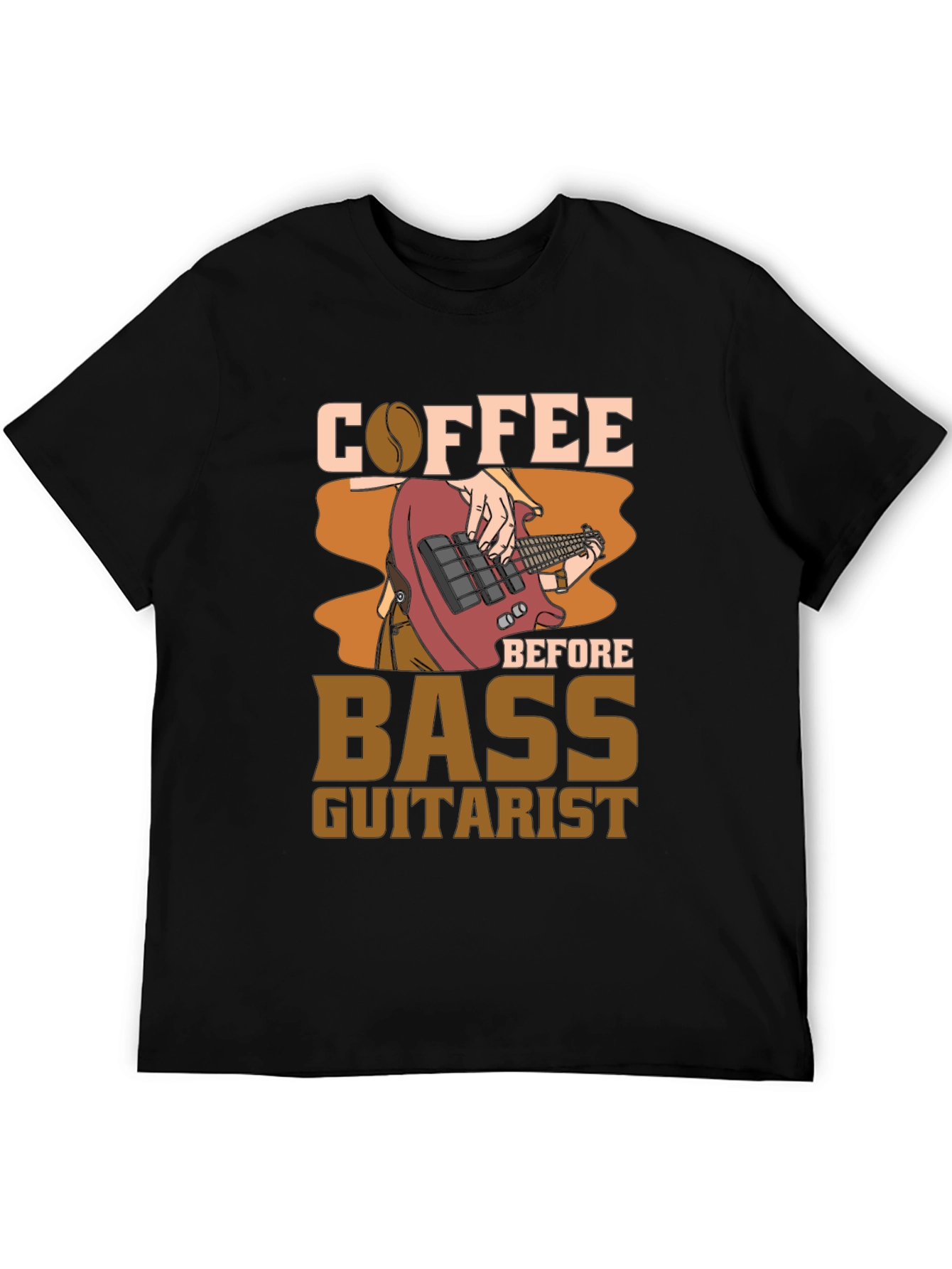 Coffee Before Bass Guitarist Black Tee