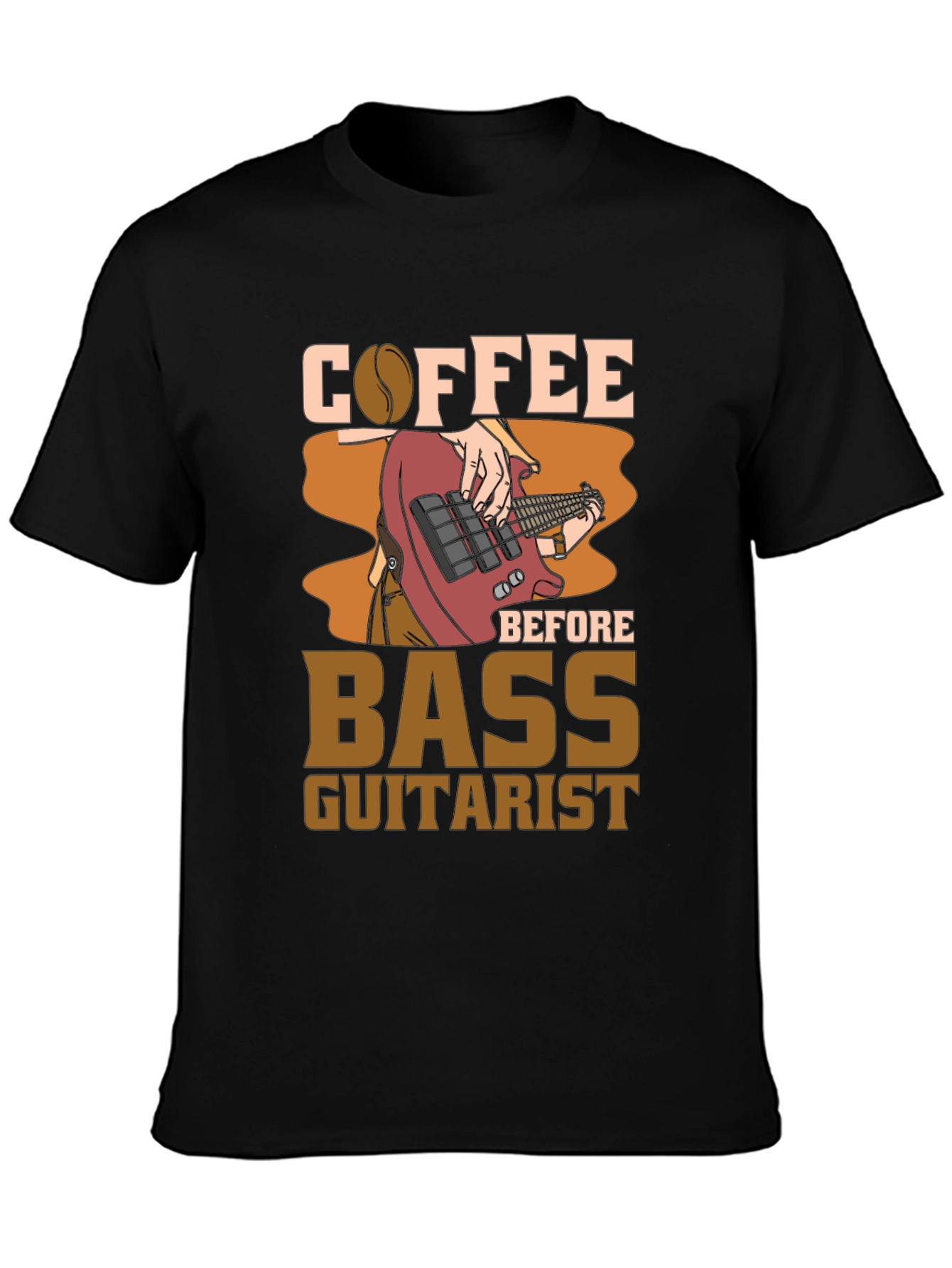 Coffee Before Bass Guitarist Black Tee