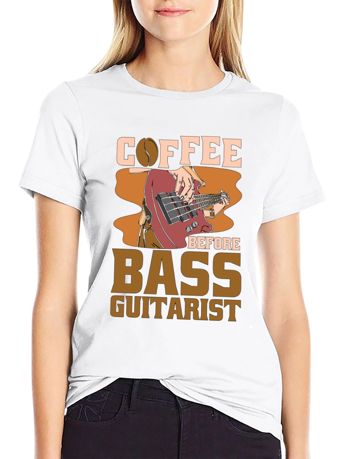 Coffee Before Bass Guitarist Black Tee