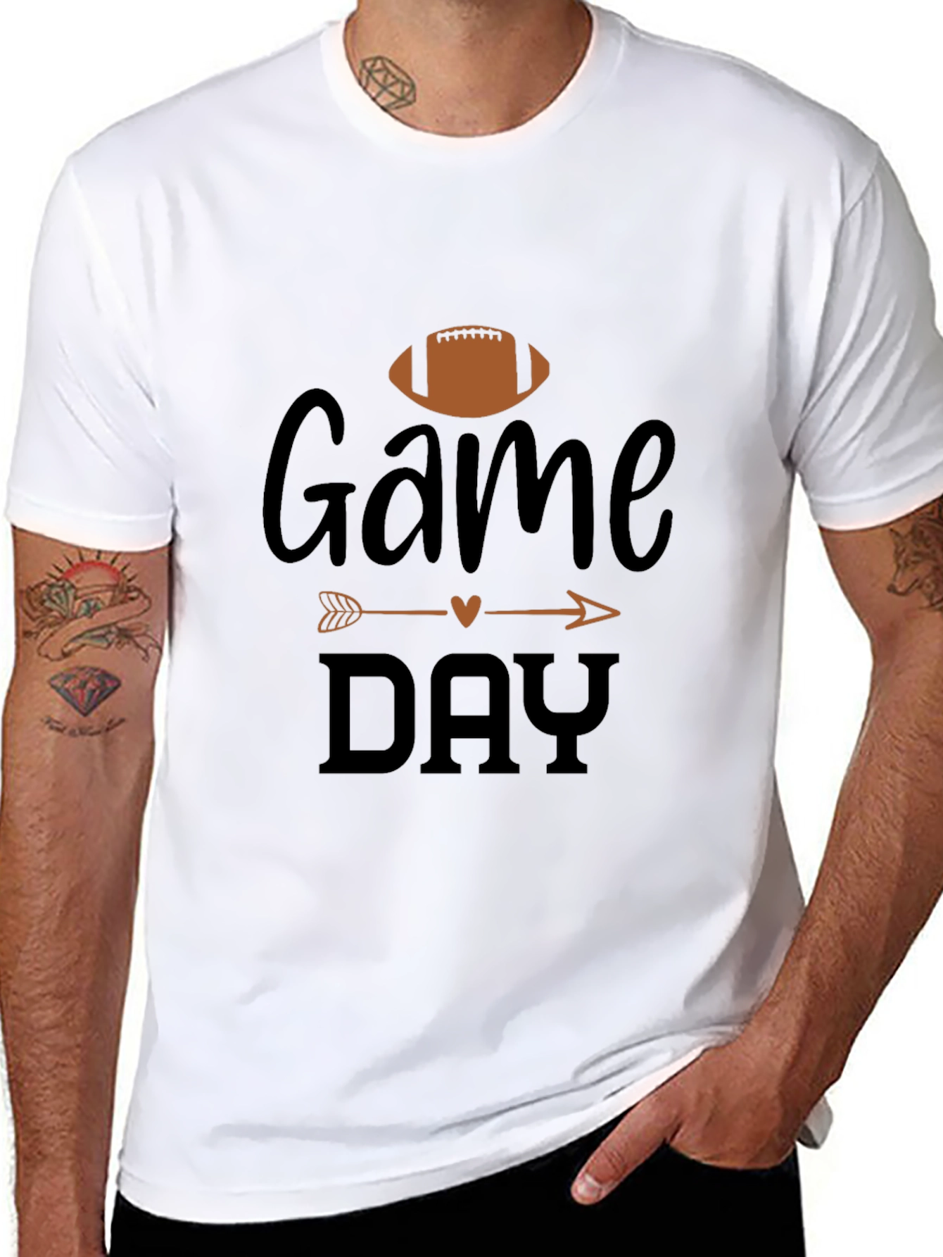 Game Day Football Graphic Tee - Black