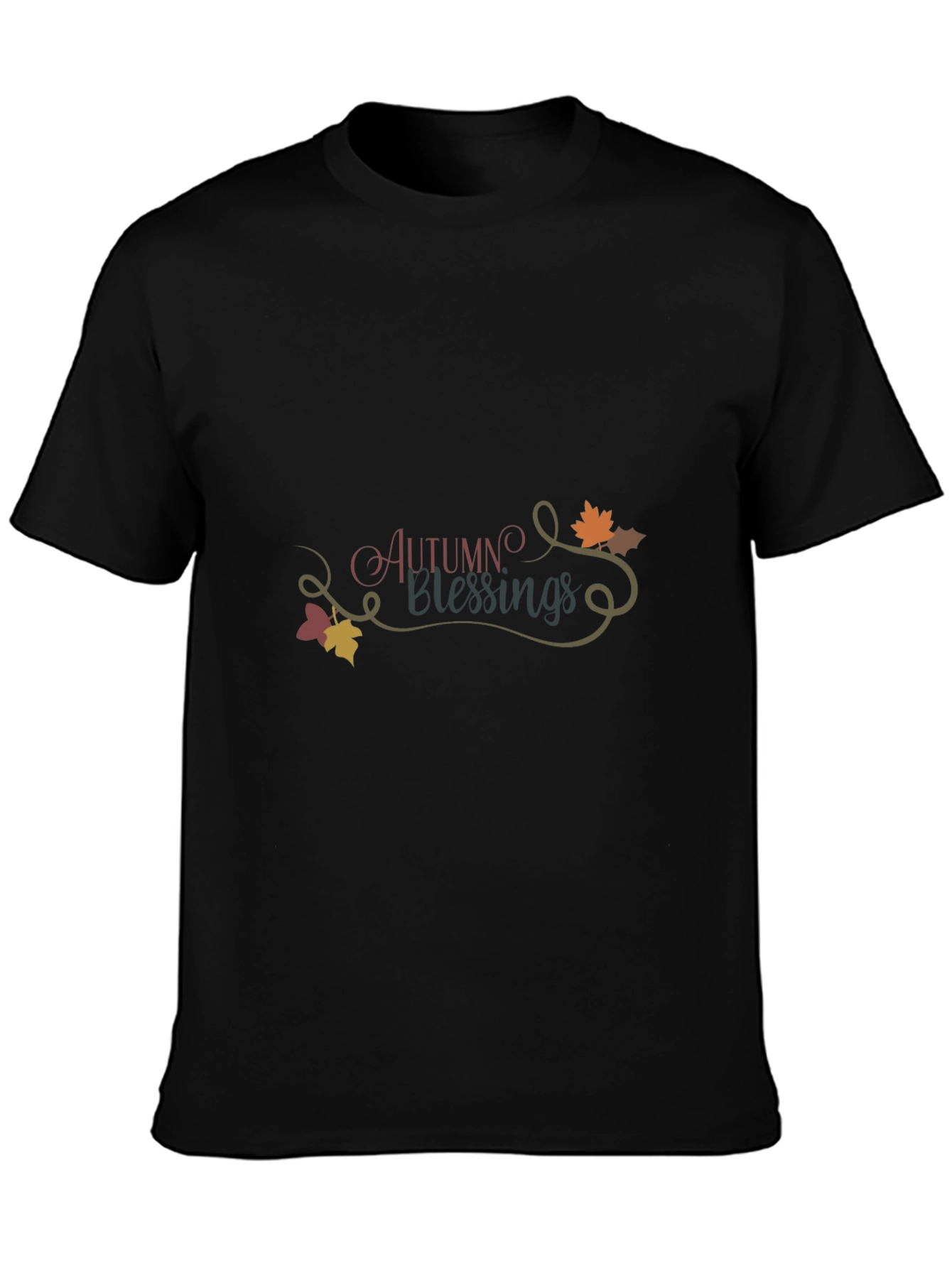 Autumn Blessings Black T-Shirt