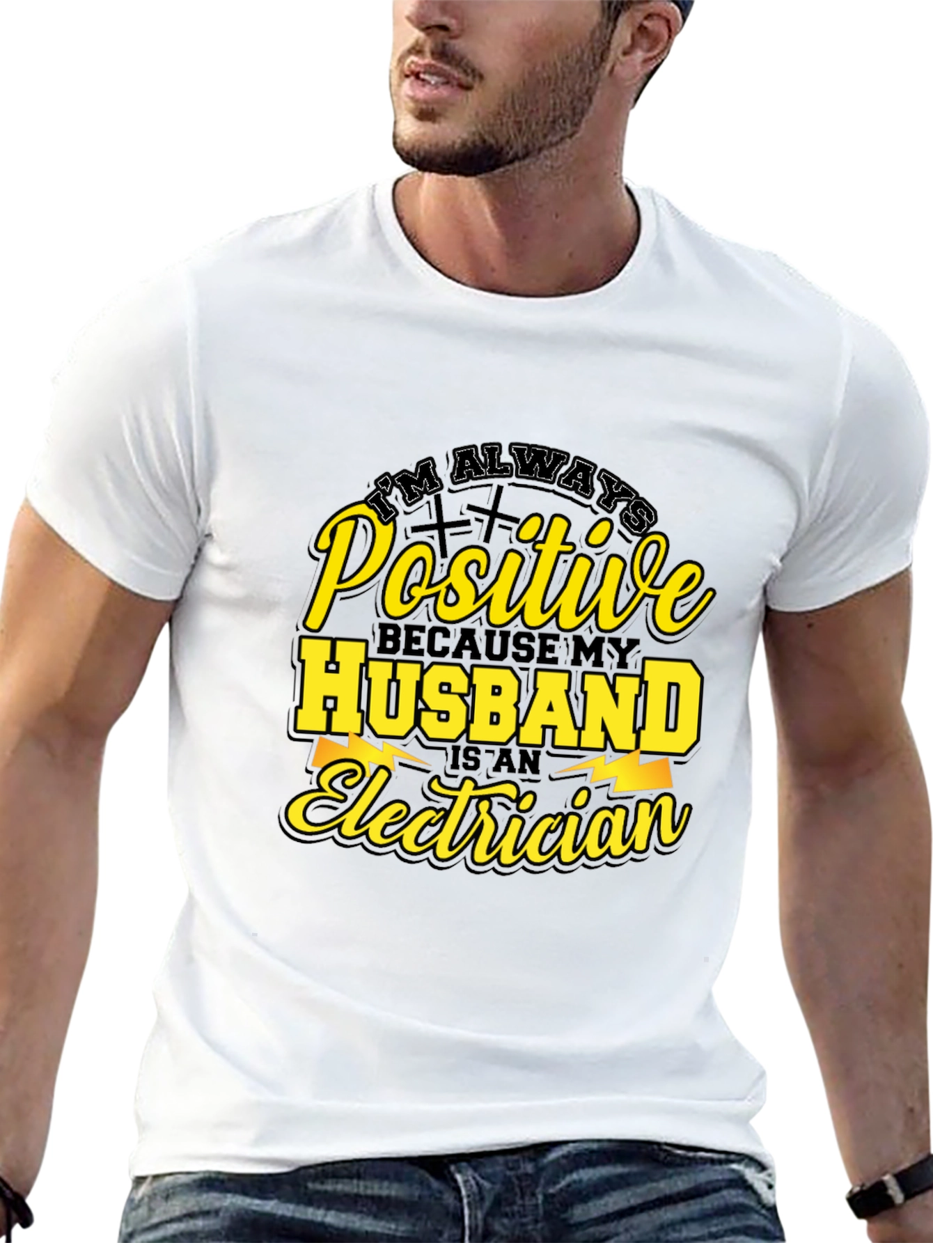 Positive Husband Electrician T-Shirt