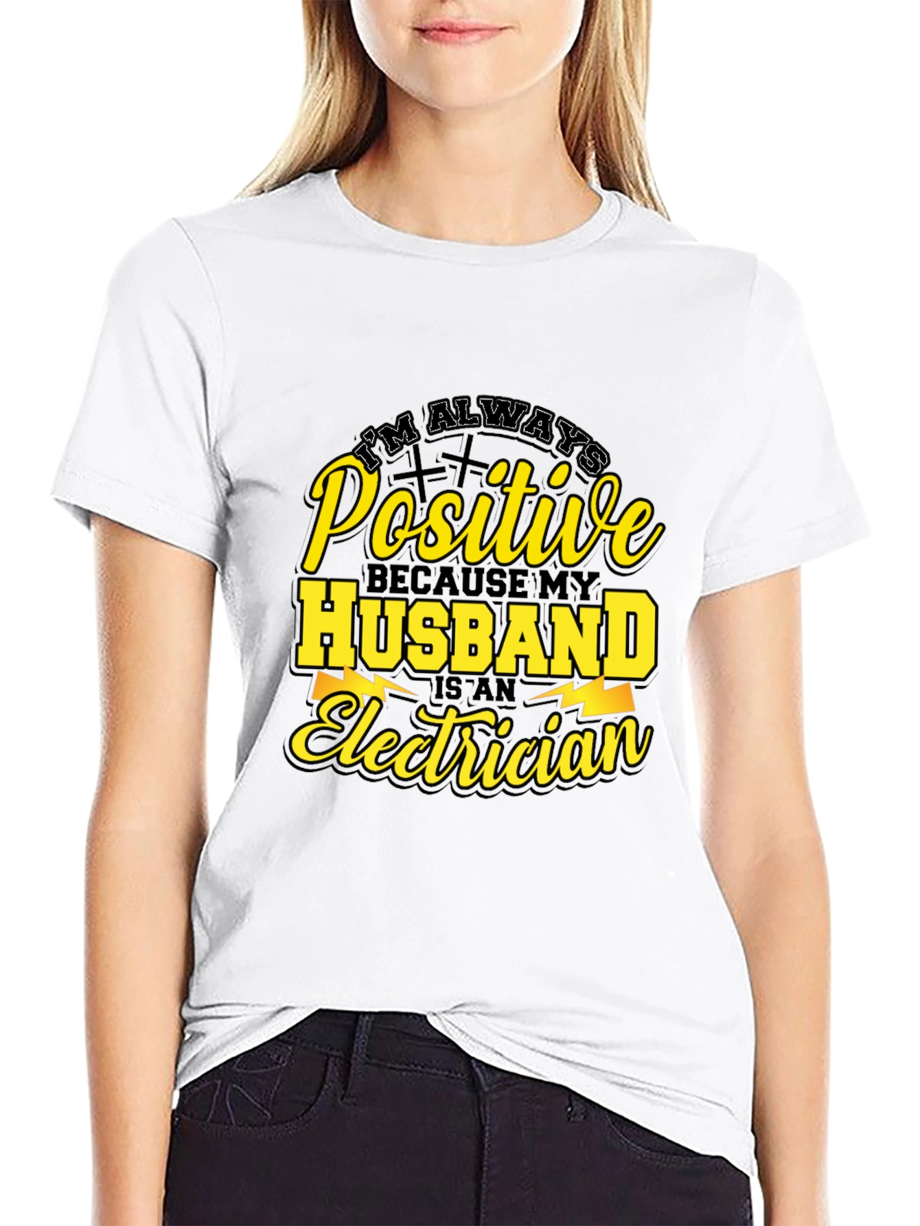 Positive Husband Electrician T-Shirt