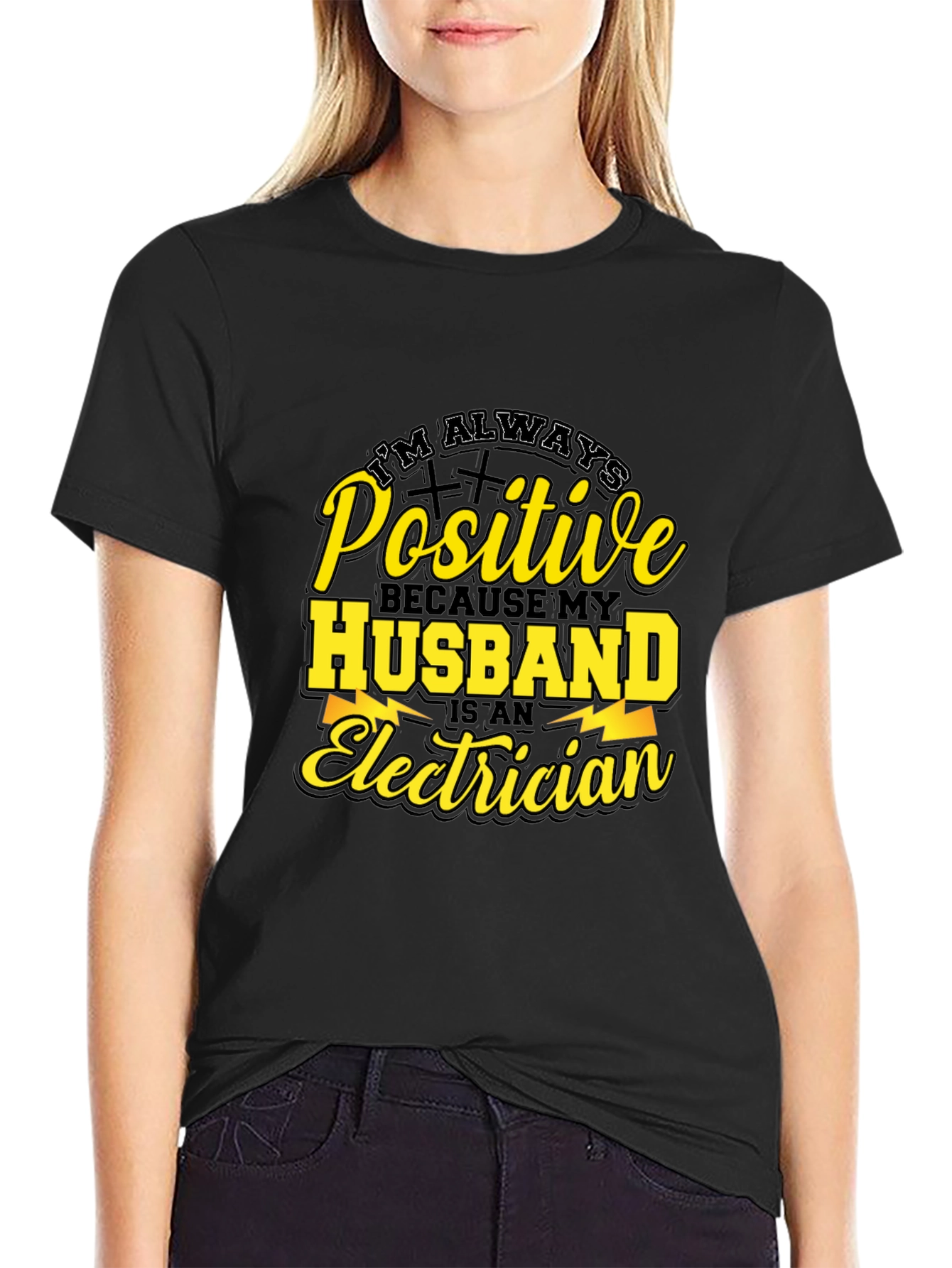 Positive Husband Electrician T-Shirt