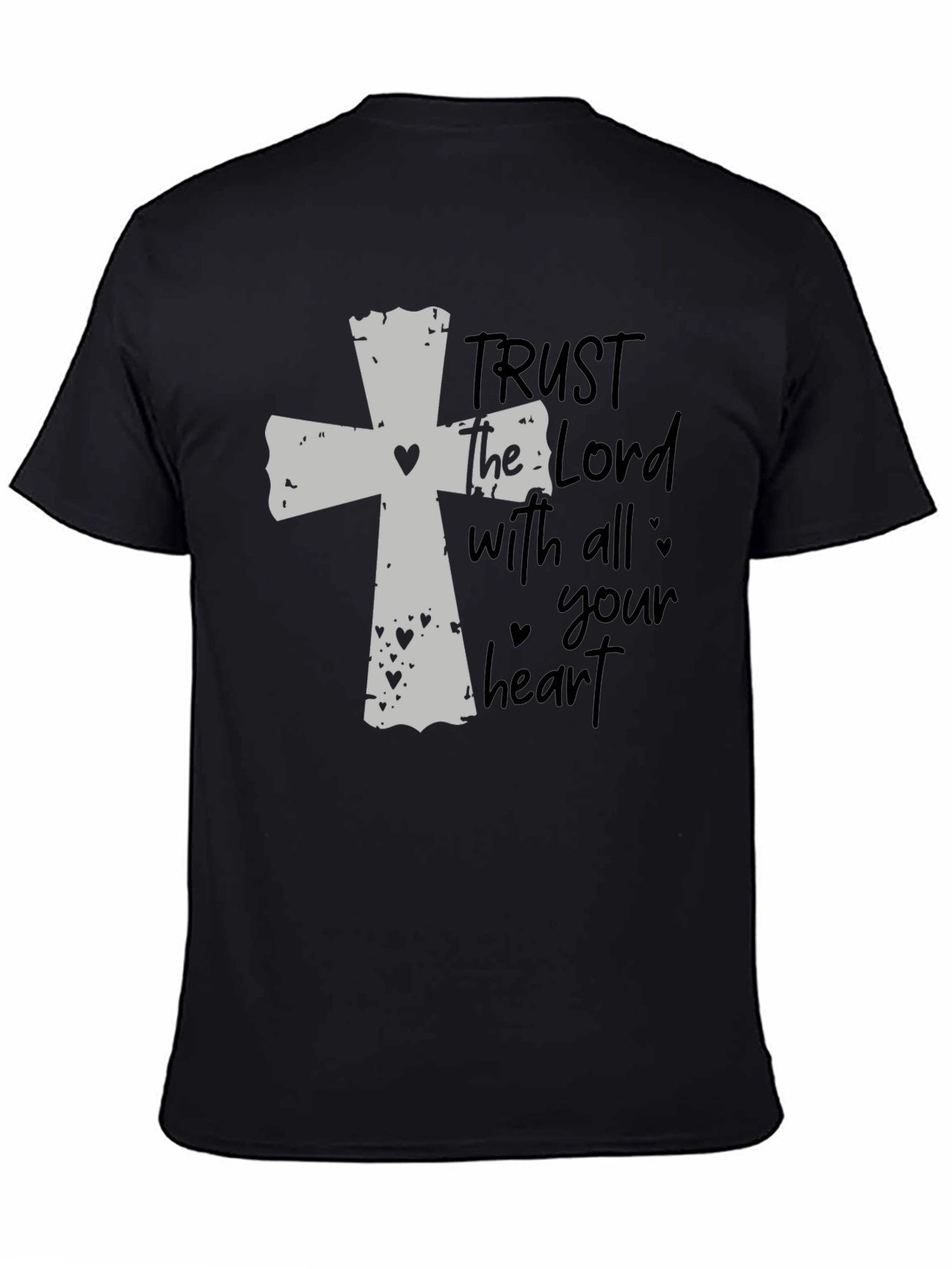 Faithful Black T-Shirt: Trust the Lord