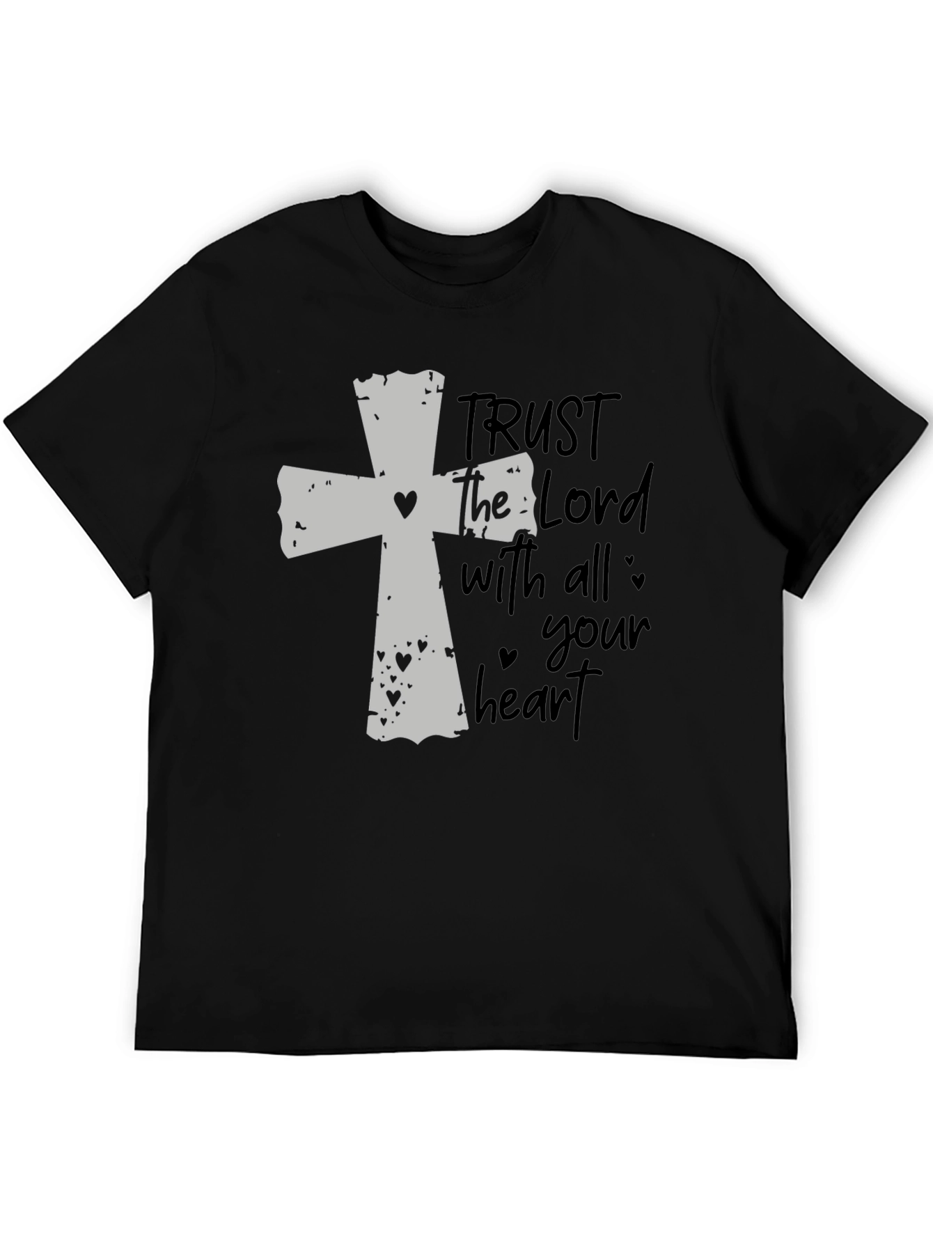 Faithful Black T-Shirt: Trust the Lord
