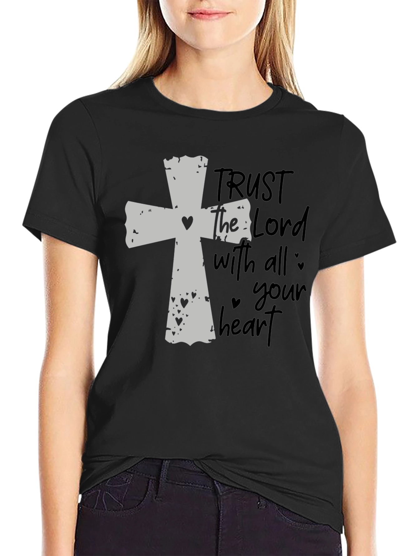 Faithful Black T-Shirt: Trust the Lord