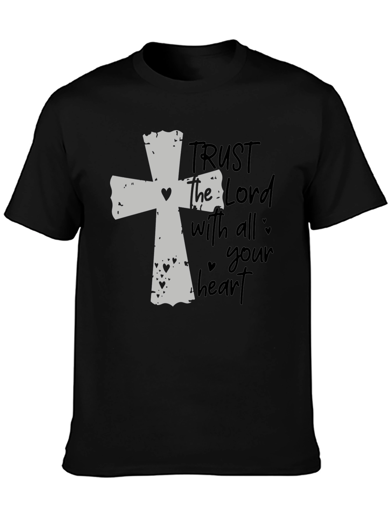 Faithful Black T-Shirt: Trust the Lord