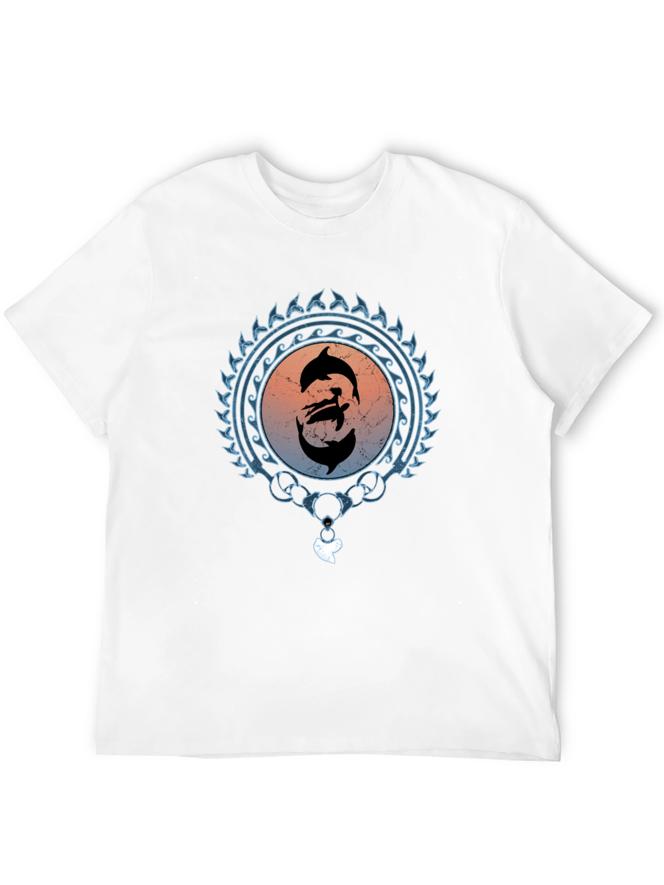 Dolphin Harmony Graphic Tee - Unisex Black T-Shirt