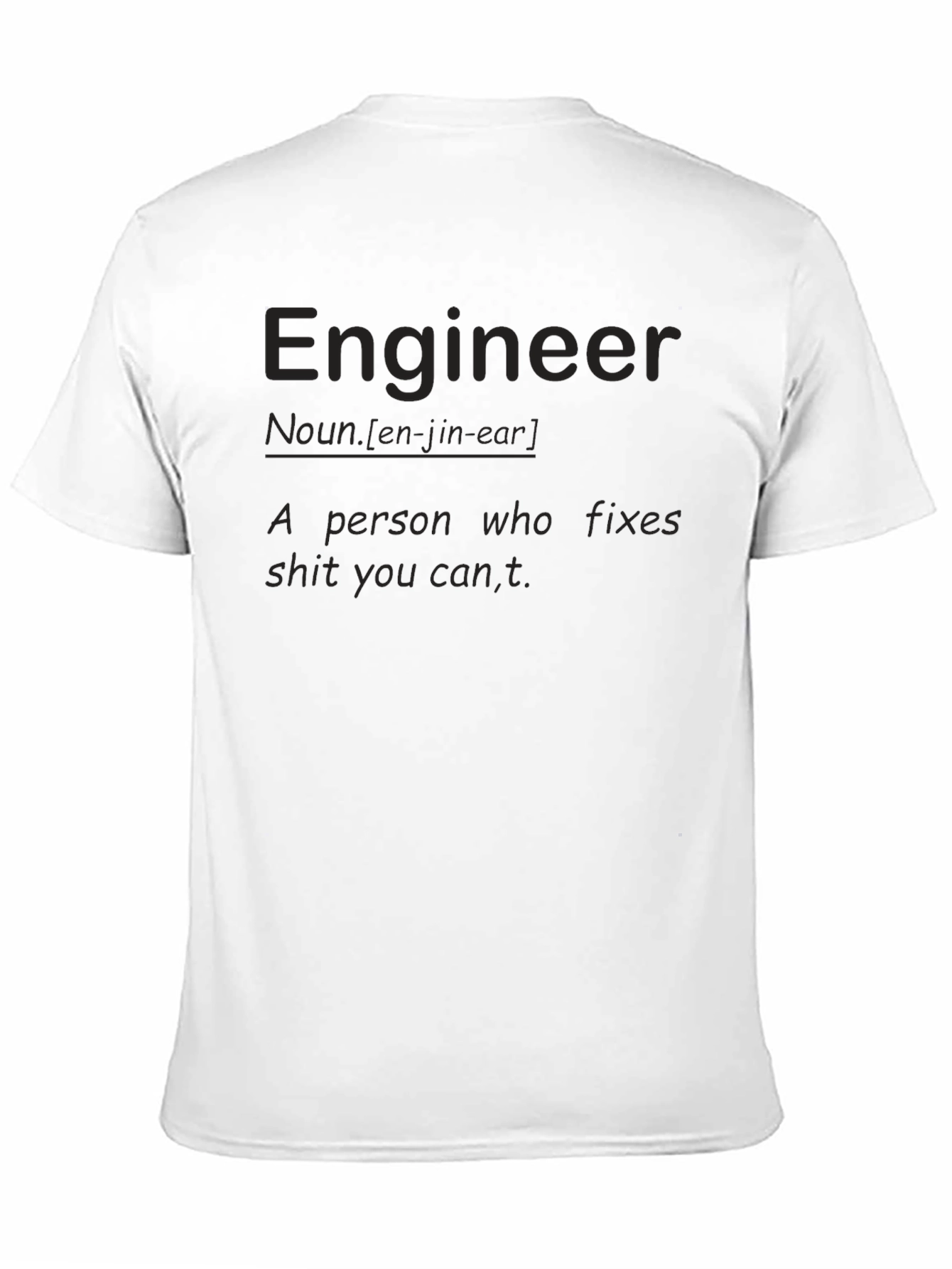 Engineer Definition Black T-Shirt