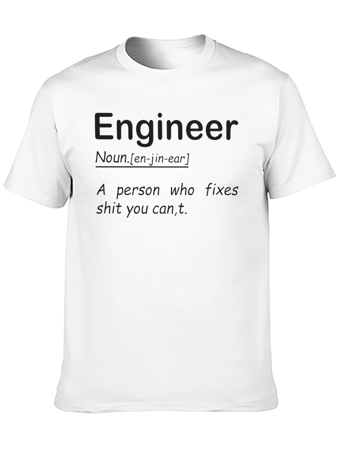Engineer Definition Black T-Shirt