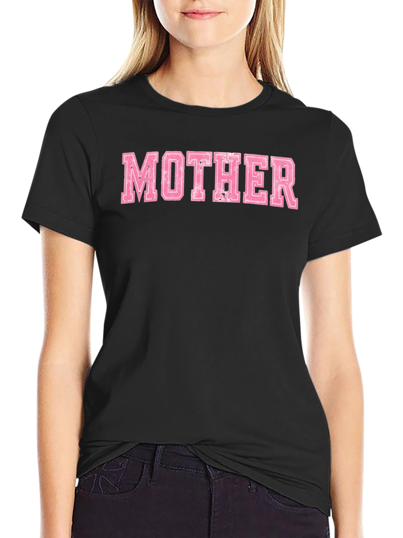 Mother Graphic T-Shirt - Pink Lettering