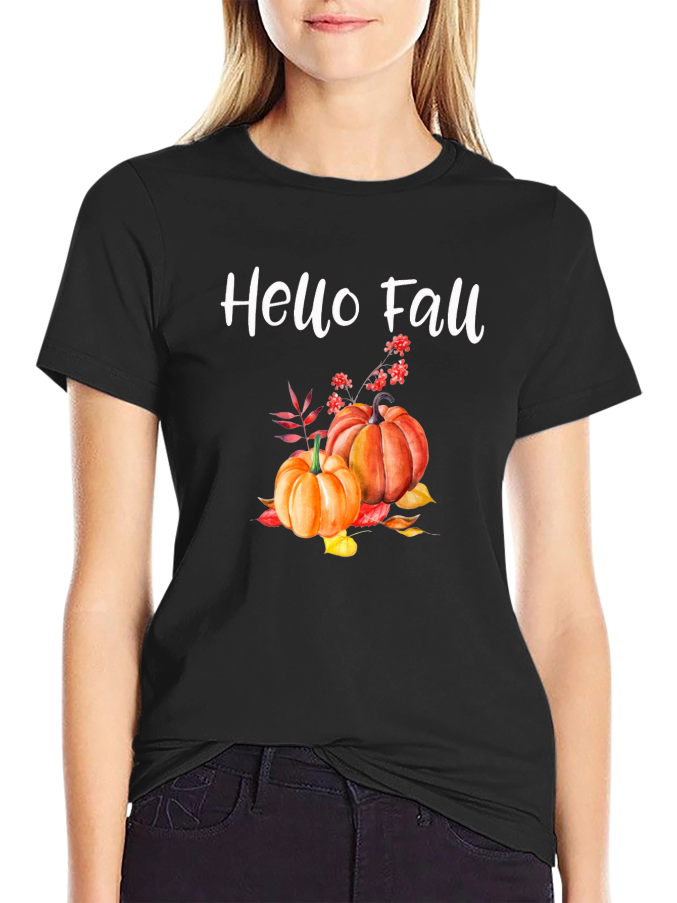 Hello Fall Pumpkin T-Shirt