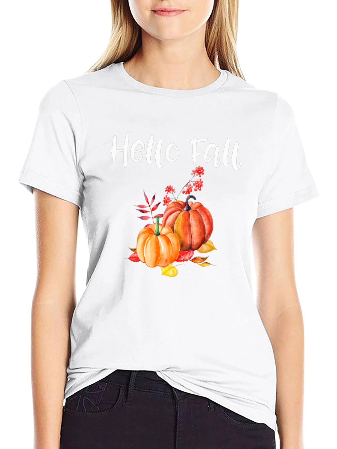 Hello Fall Pumpkin T-Shirt