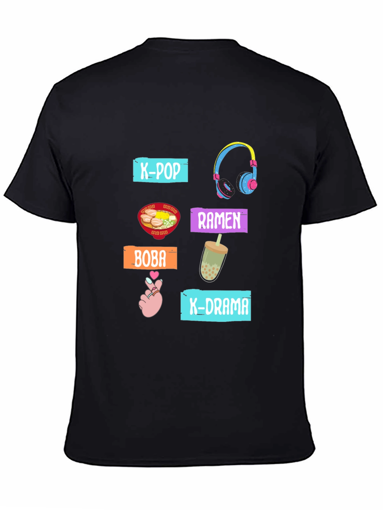 K-Culture T-Shirt K-Pop K-Drama Ramen Boba Design
