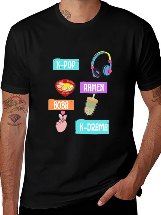 K-Culture T-Shirt K-Pop K-Drama Ramen Boba Design