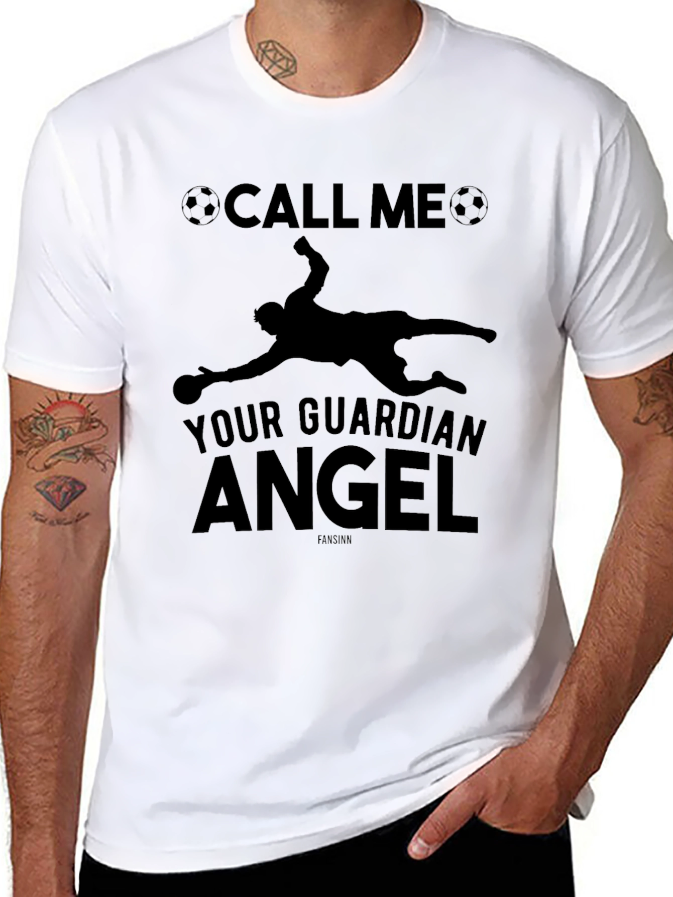 Soccer Goalie Guardian Angel Graphic T-Shirt