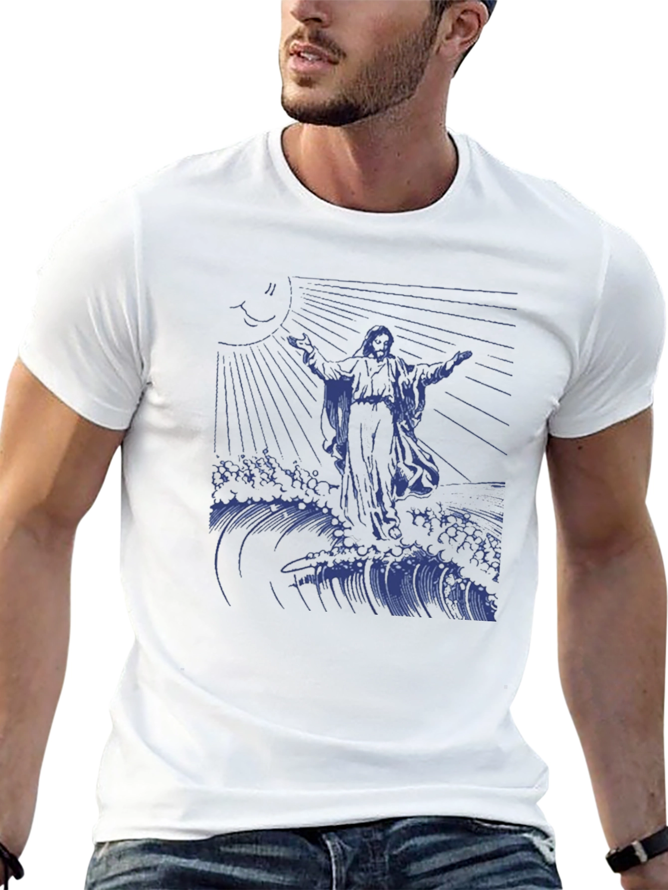 Jesus Walking on Water Graphic Tee