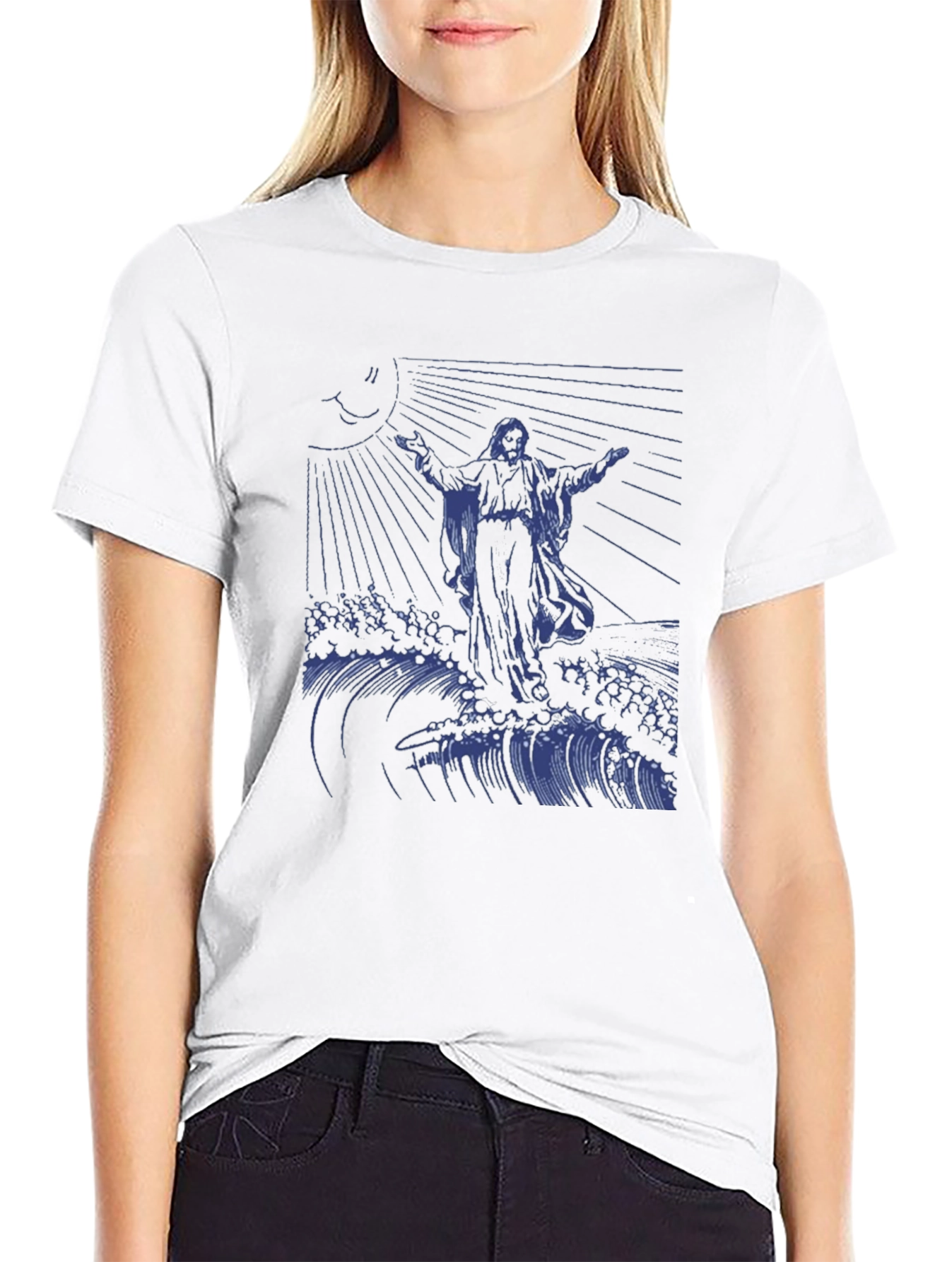 Jesus Walking on Water Graphic Tee