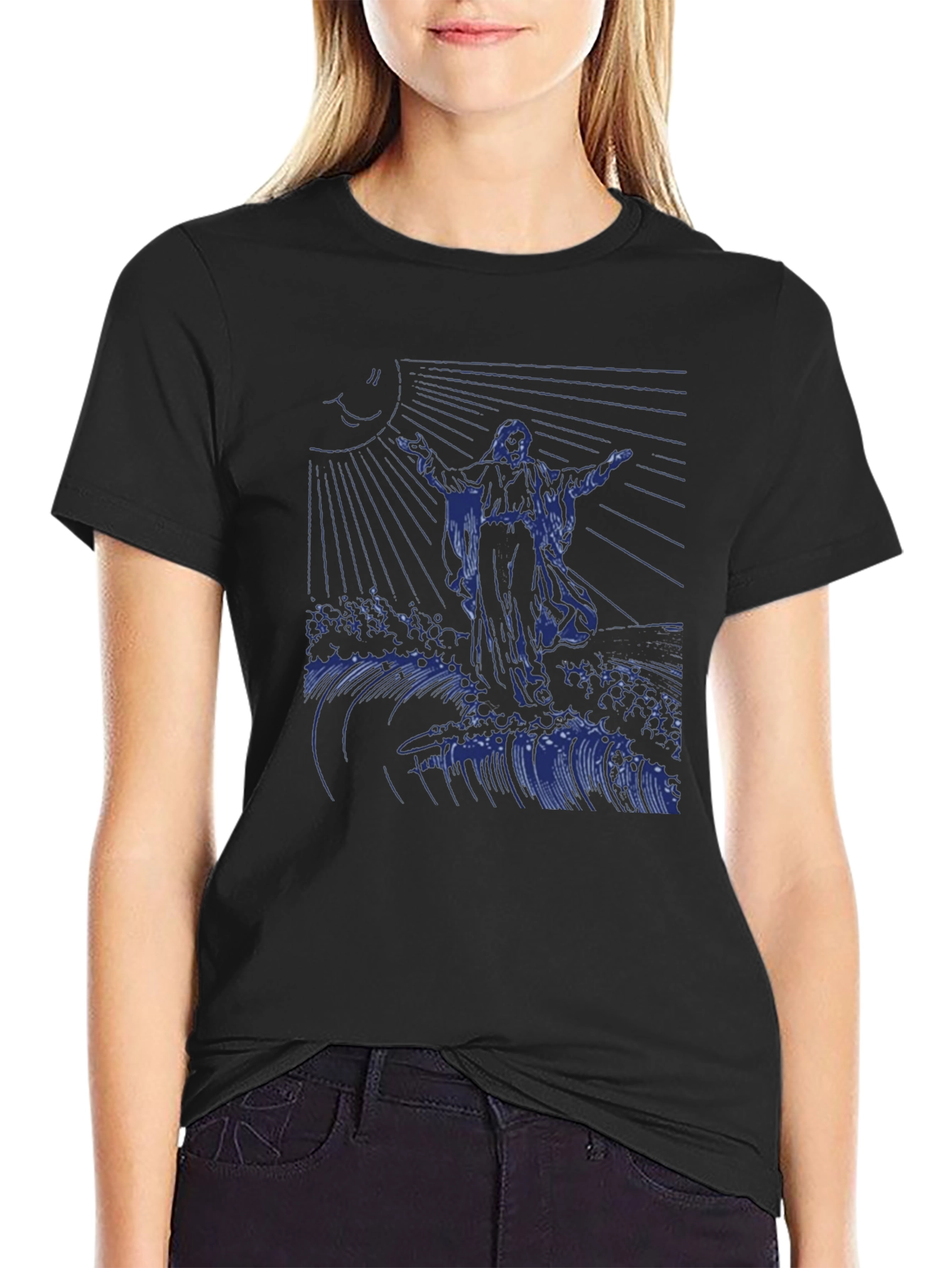 Jesus Walking on Water Graphic Tee